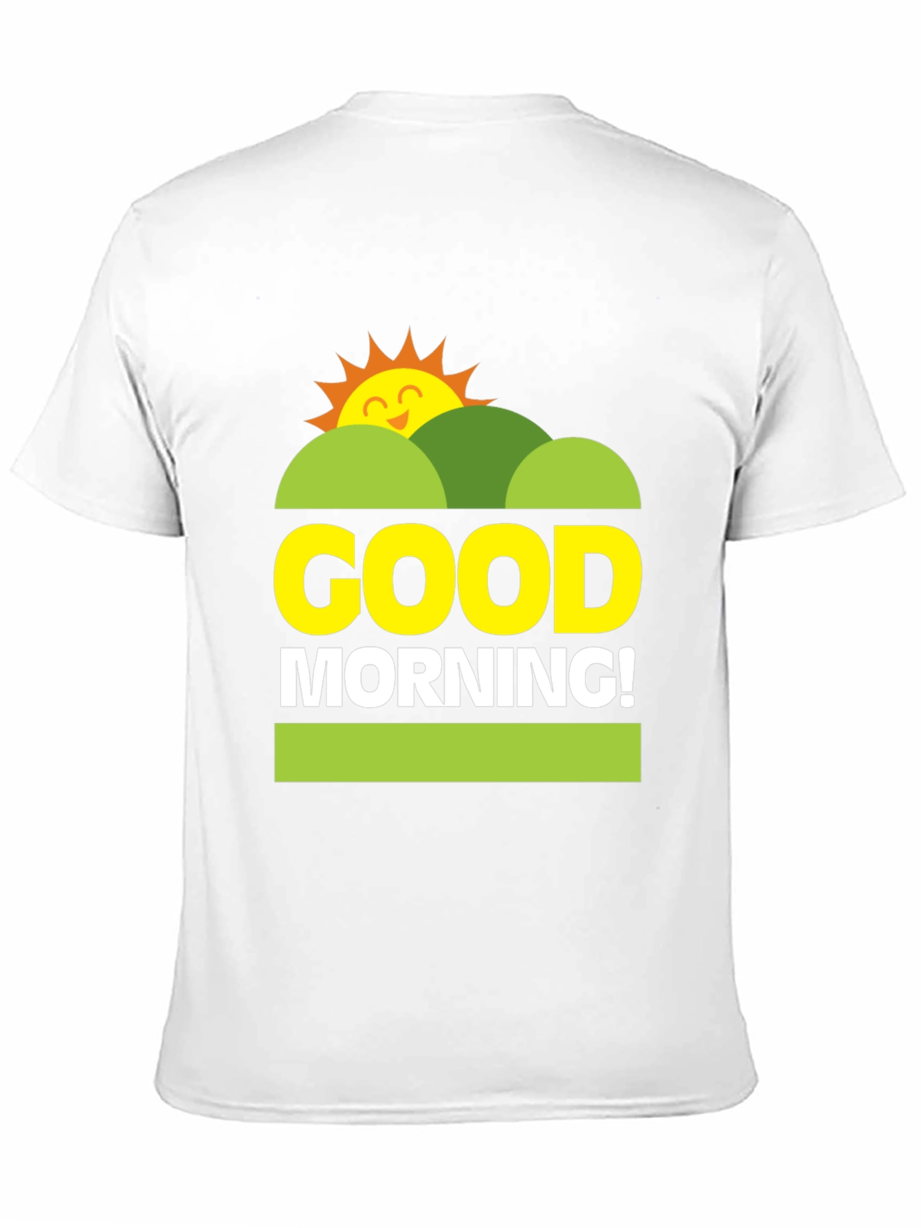 Black Good Morning Graphic Tee - Unisex Black T-Shirt view 11