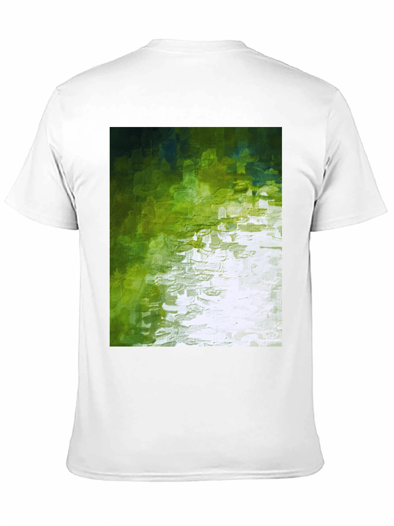 Black Abstract Green Graphic Print Crewneck T-Shirt view 11