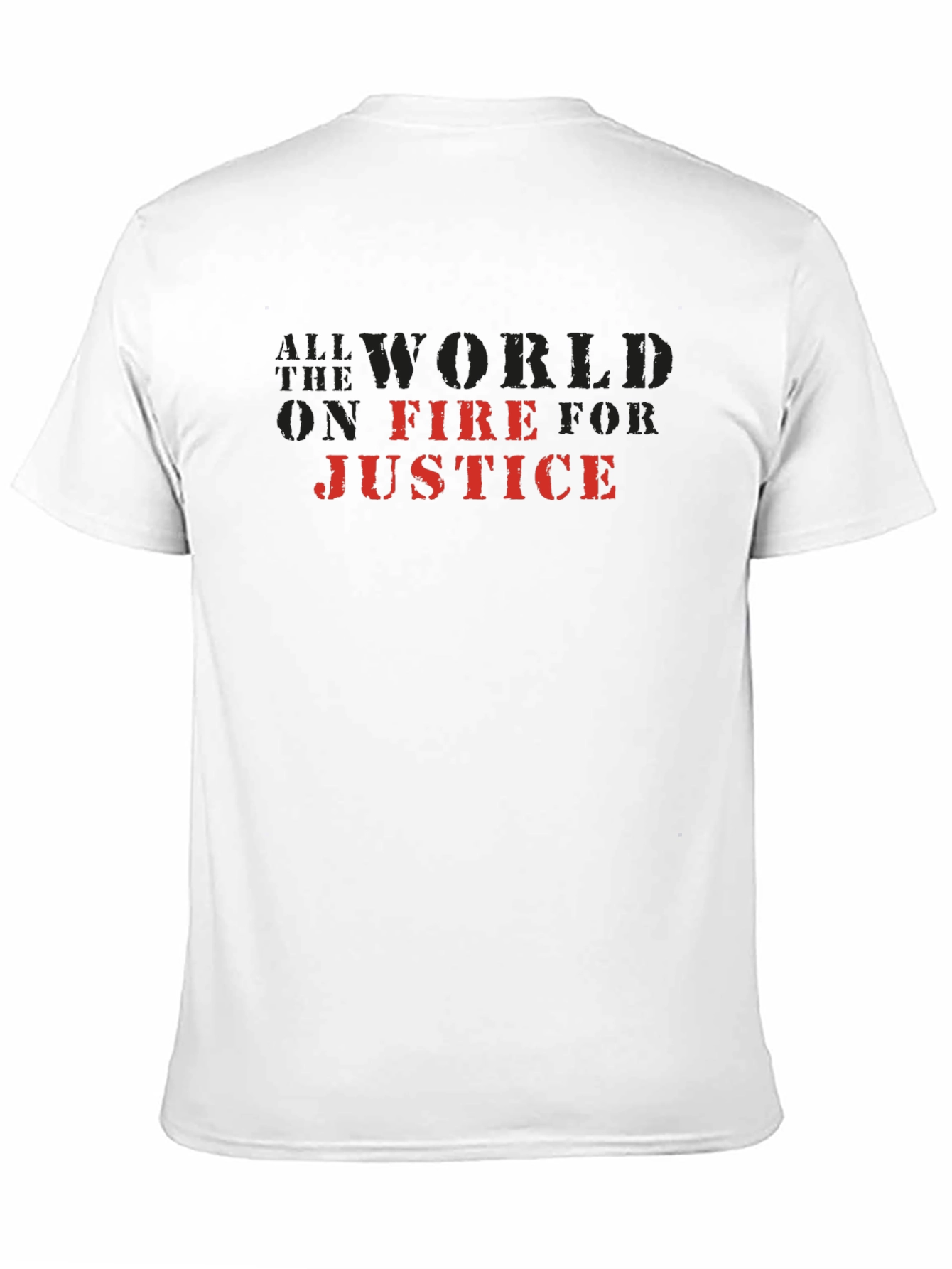 Black World On Fire Justice Graphic Tee - Black view 11