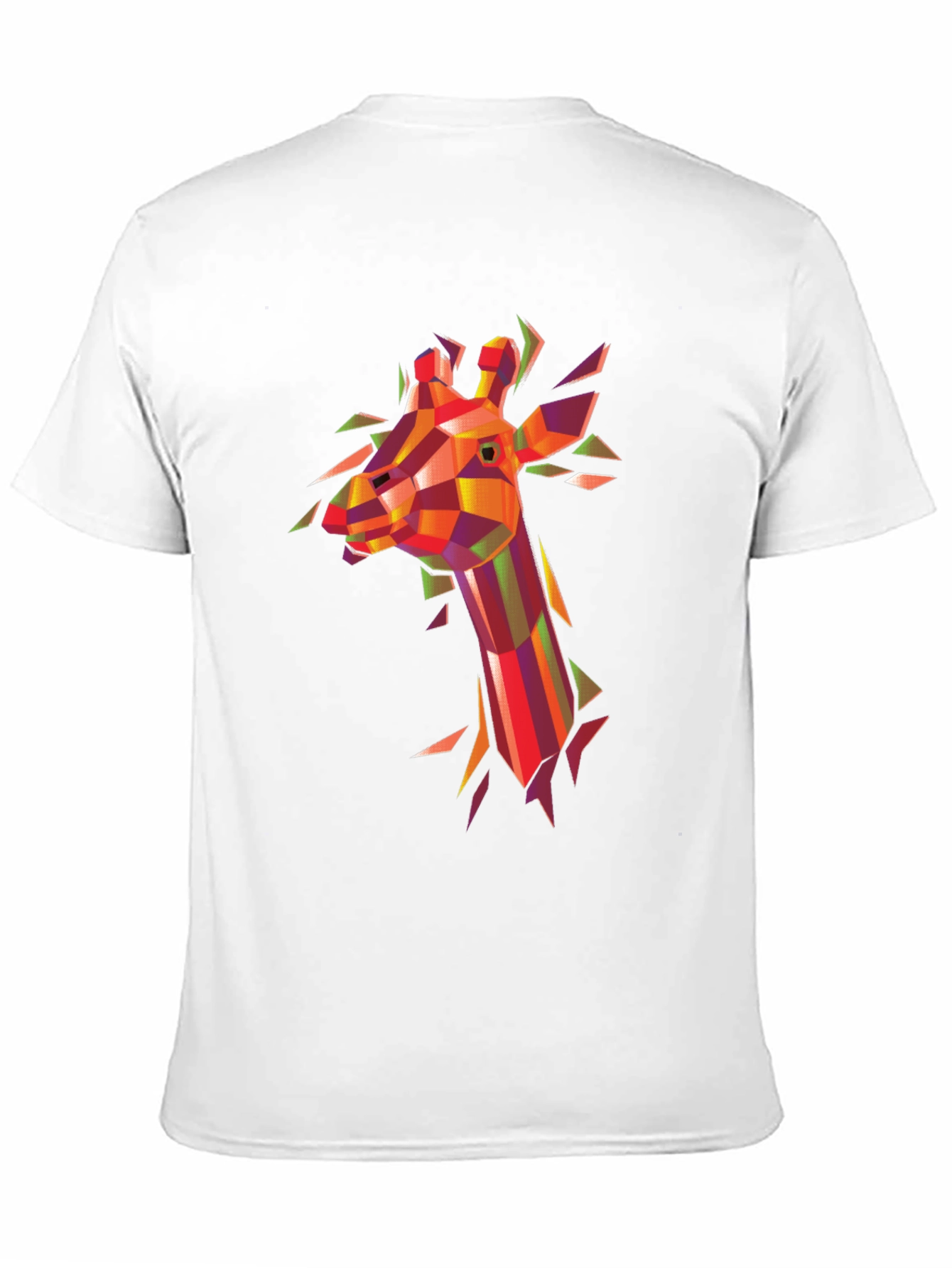 Black Geometric Giraffe Graphic Tee - Modern Art Shirt view 11