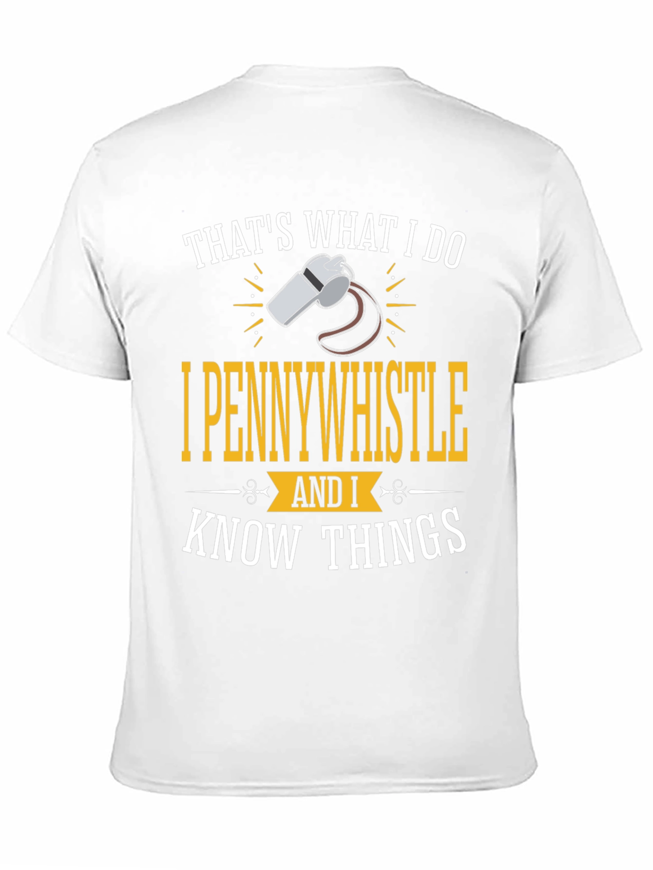 Black I Pennywhistle Funny Graphic T-Shirt view 11