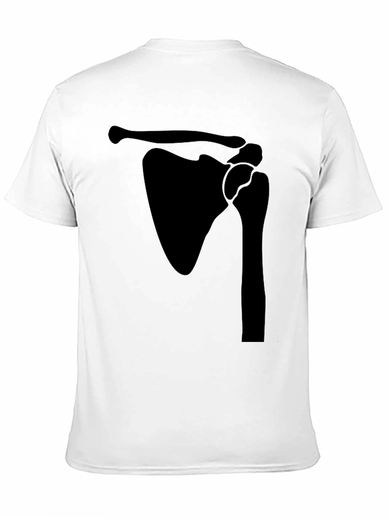 Black Shoulder Anatomy Print Black T-Shirt view 11