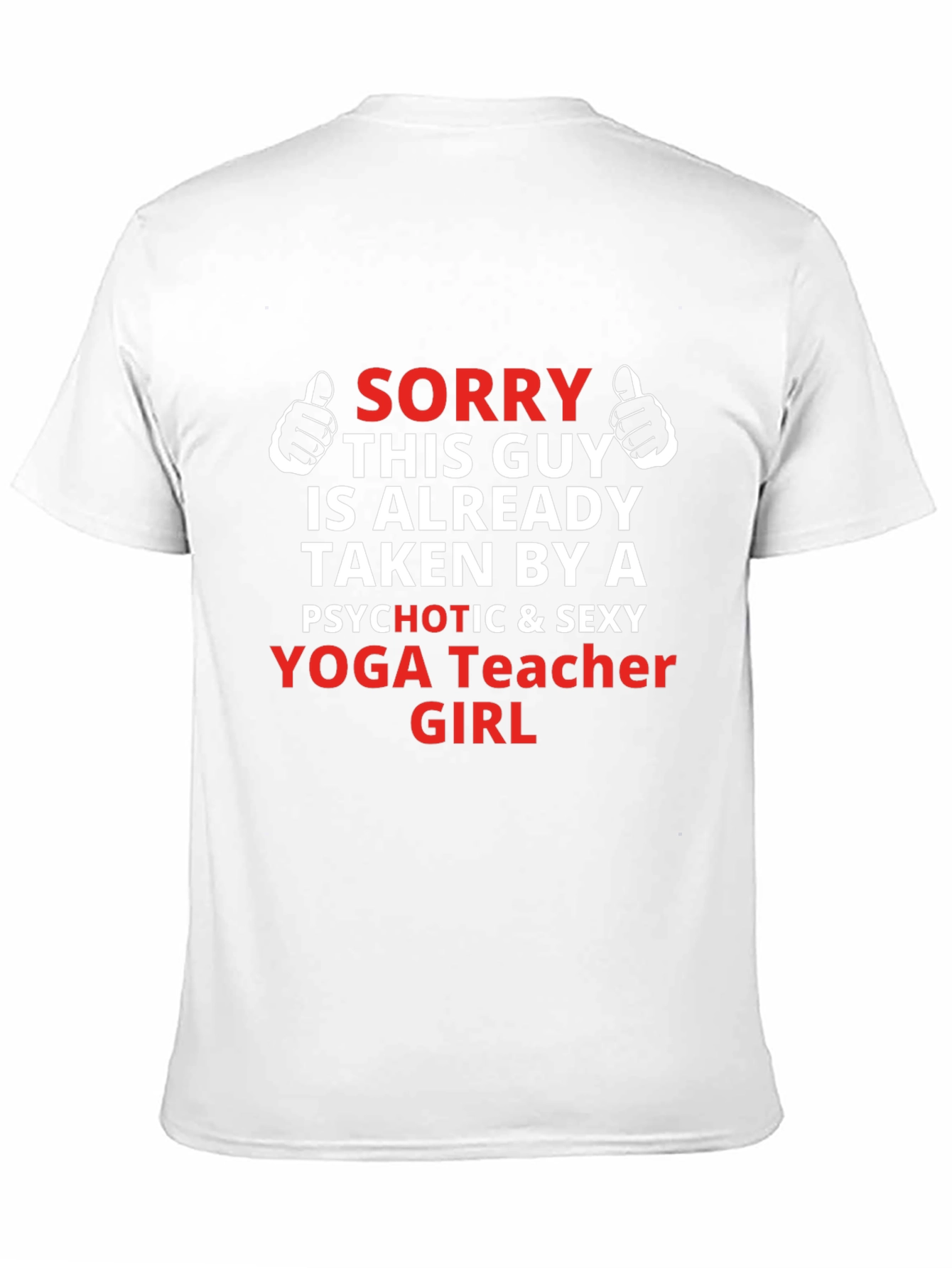 Black Sorry Taken Yoga Teacher Funny Men's T-Shirt view 11