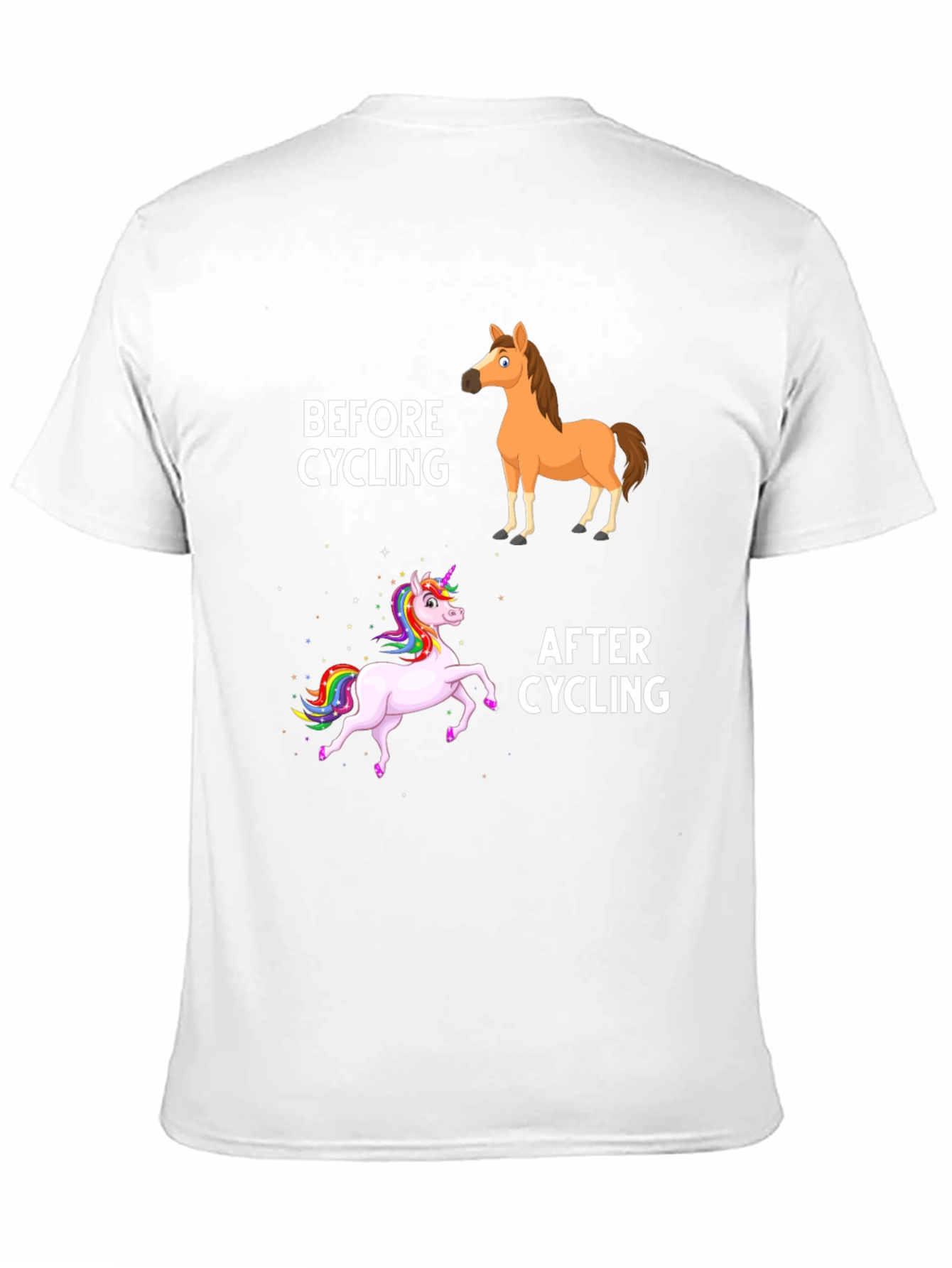 Black Cycling Horse/Unicorn T-Shirt view 11