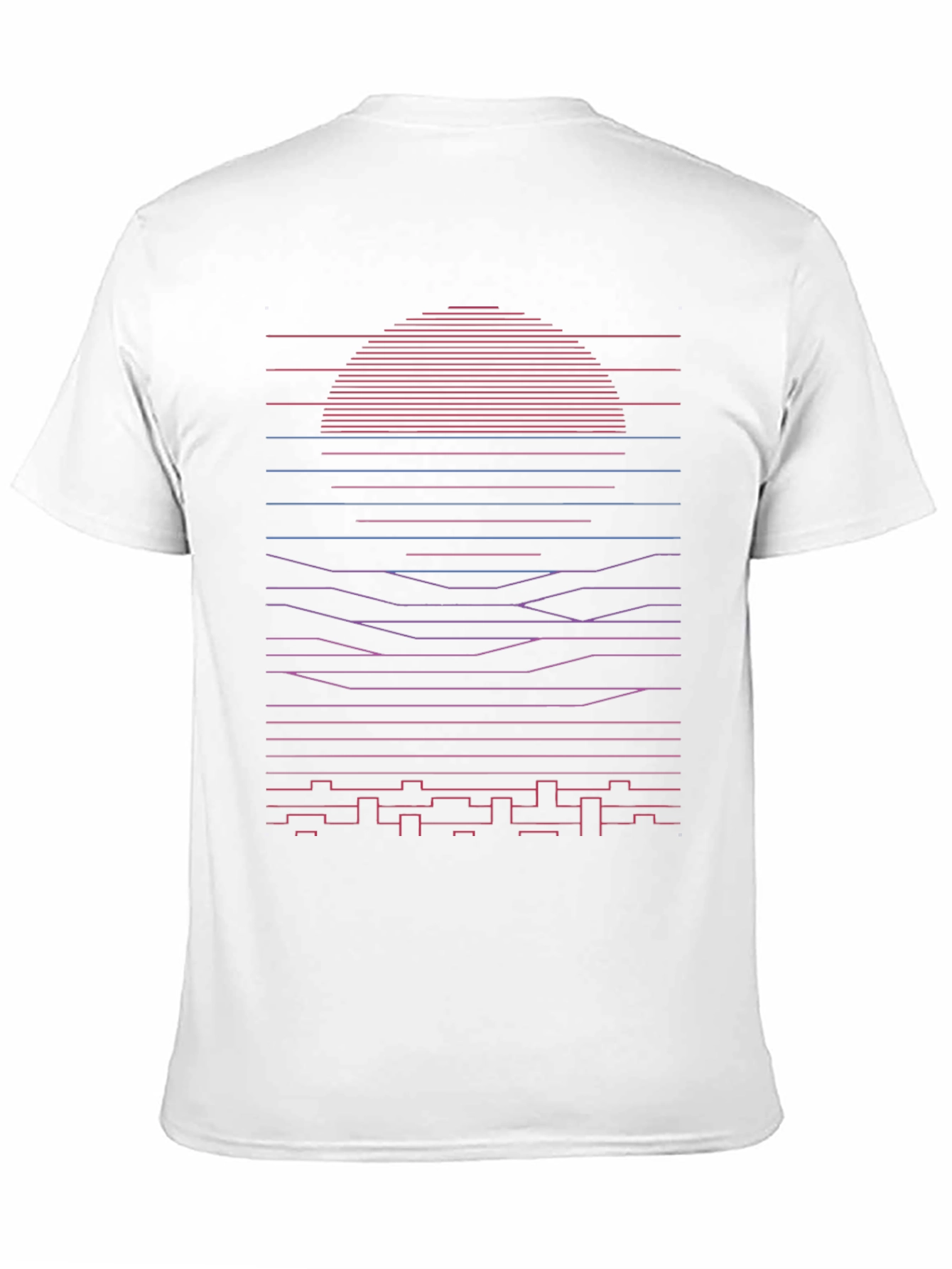 Black Retro Sunset T-Shirt - Synthwave Graphic Tee view 11