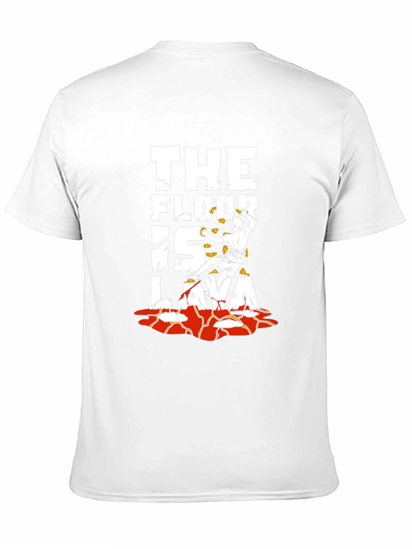Black The Floor is Lava Graphic Tee - Rock Climbing Design view 11