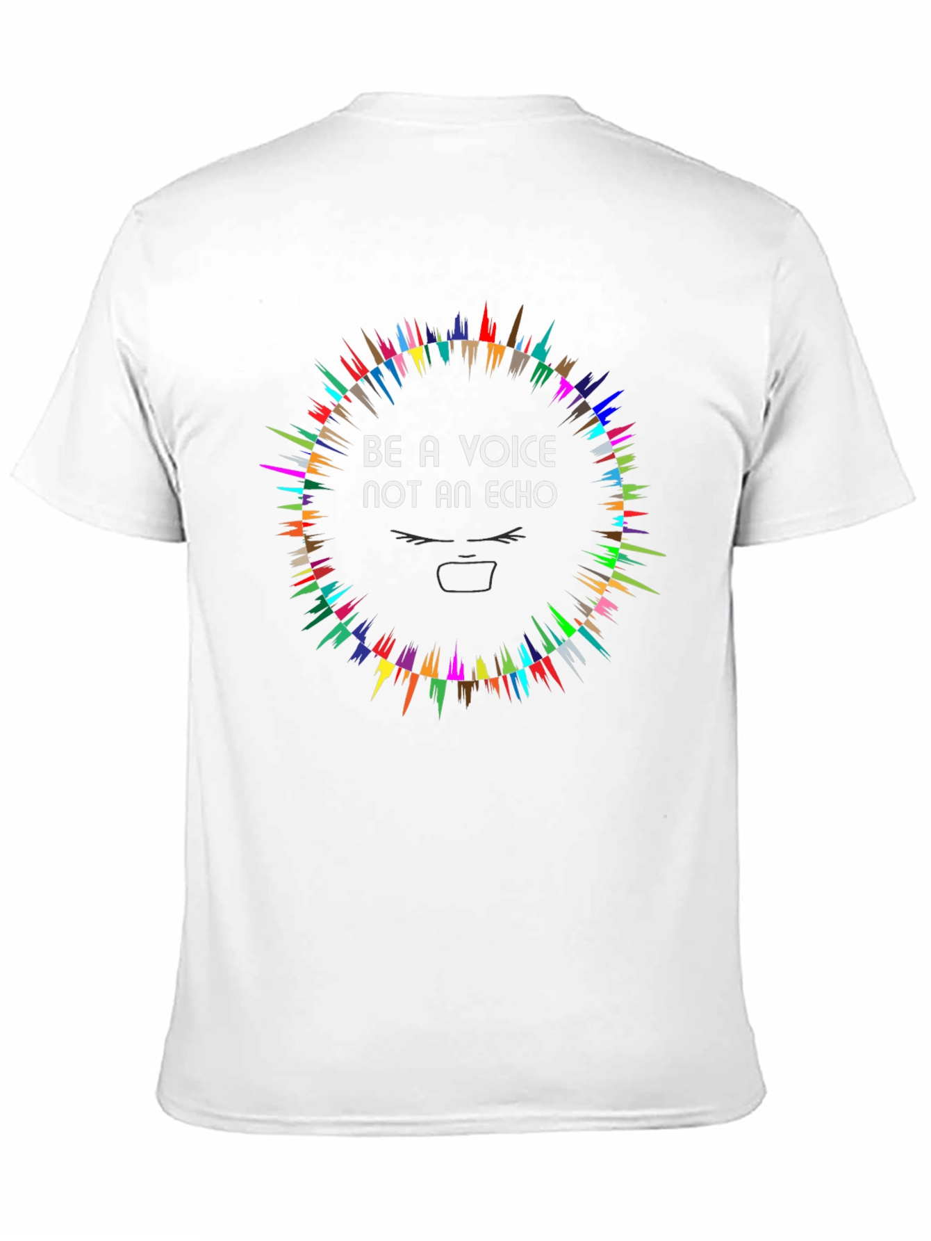 Black Be a Voice Tee - Colorful Statement Shirt view 11