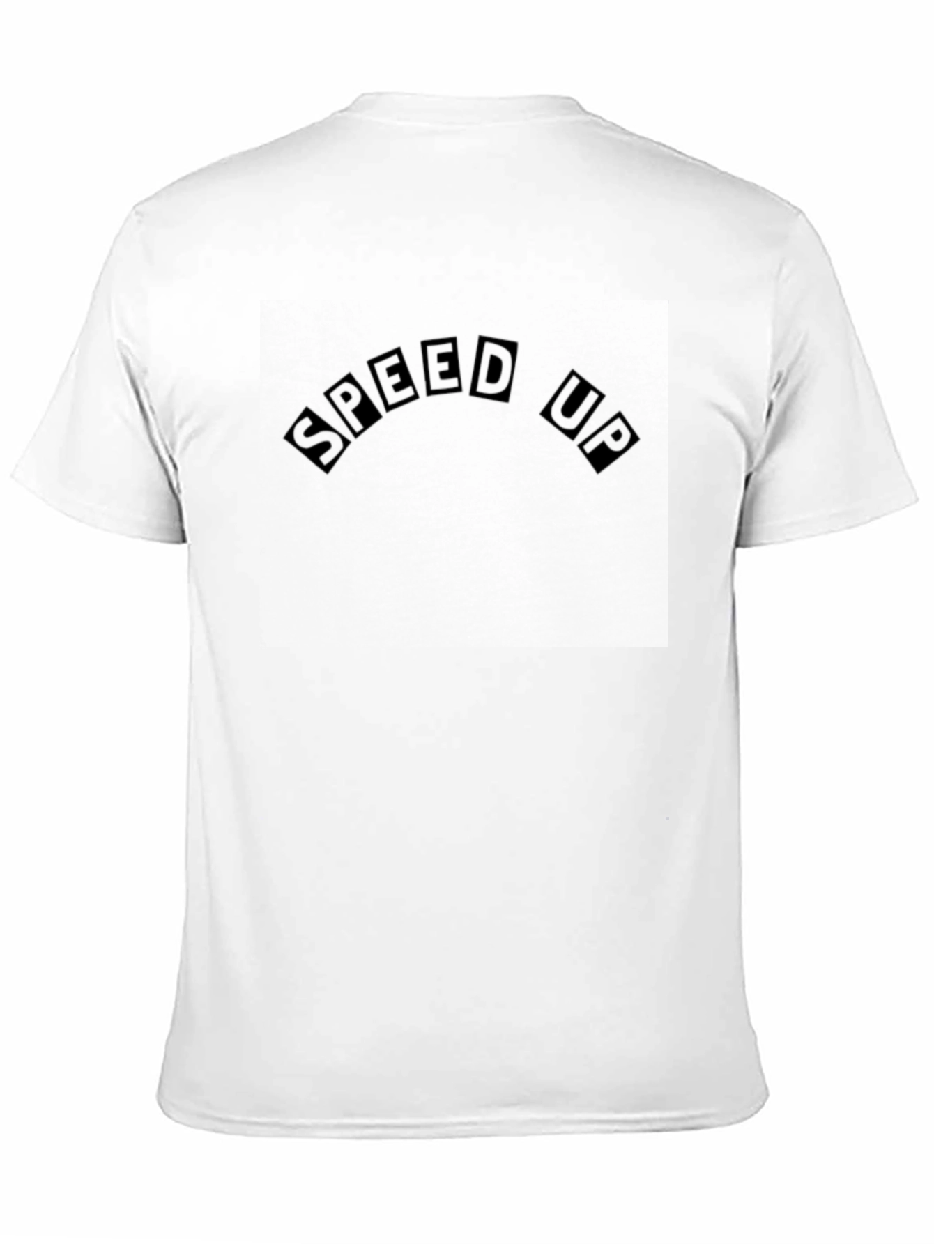 Black Speed Up Graphic Tee - Black Cotton T-Shirt view 11