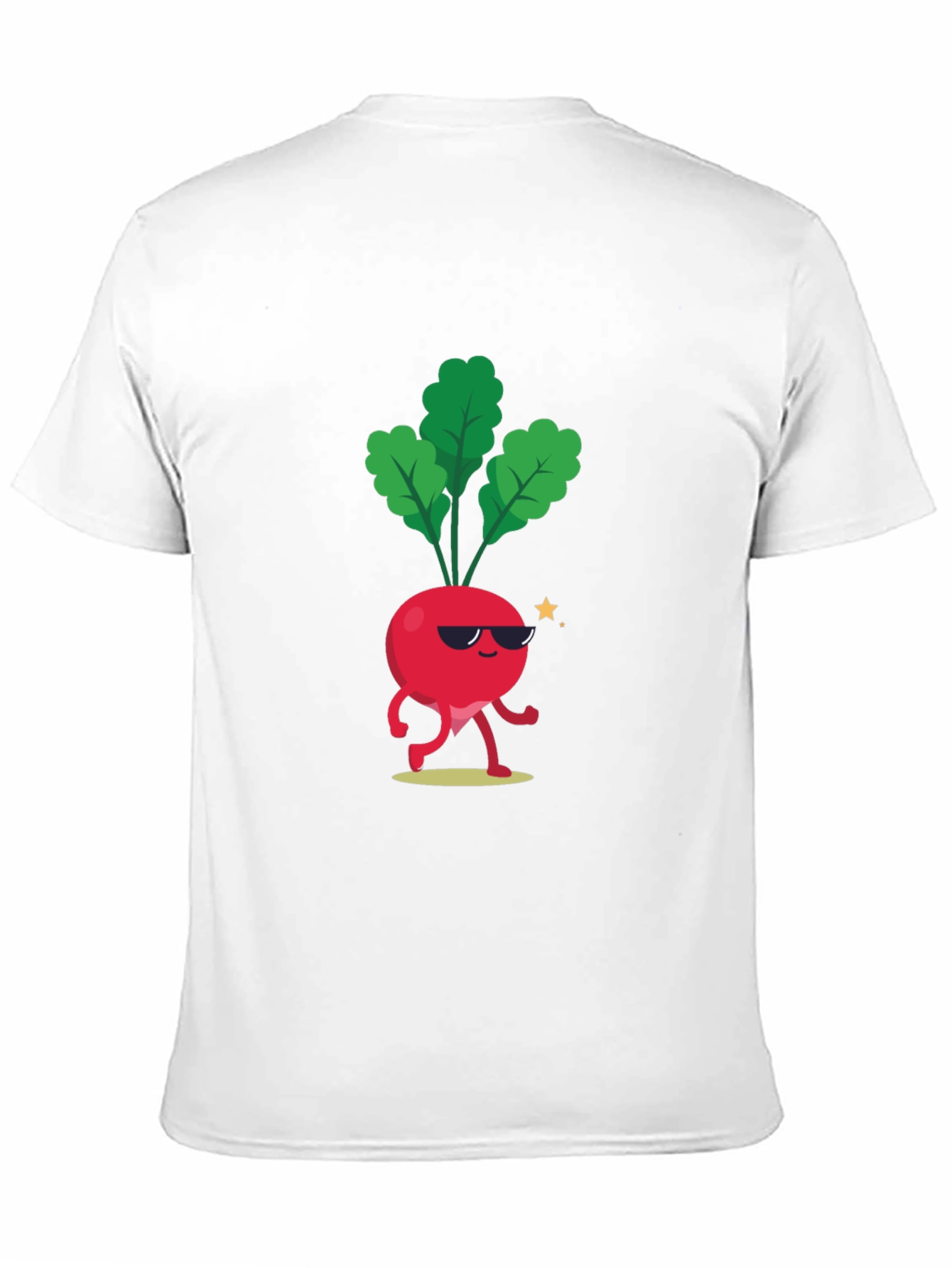 Black Cool Beet T-Shirt - Funny Cartoon Vegetable Tee view 11