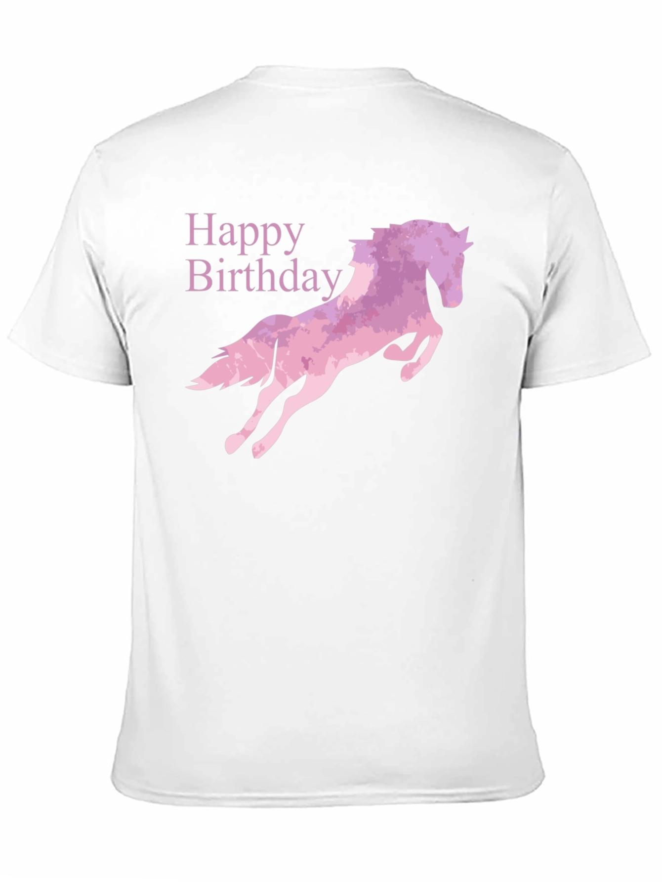 Black Happy Birthday Horse Graphic T-Shirt - Black view 11