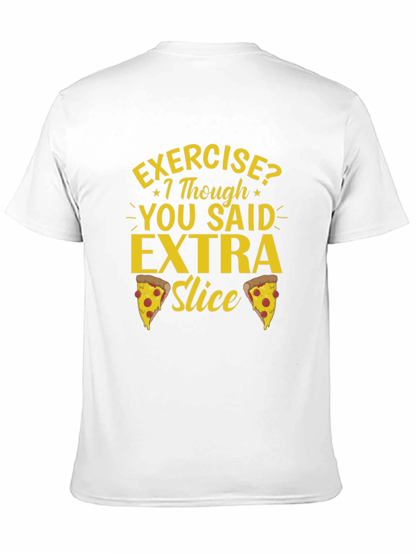 Black Funny Pizza Lover T-Shirt - Extra Slice Design view 11
