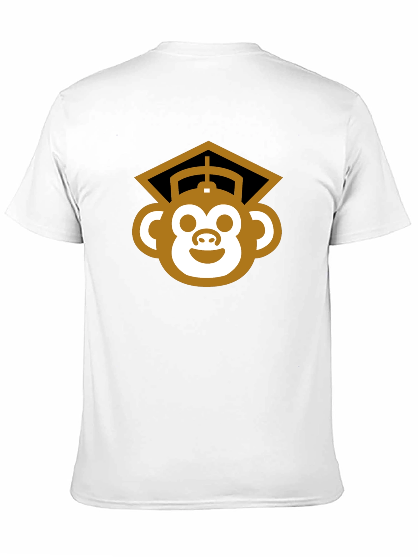Black Graduation Monkey Tee - Black Cotton Blend T-Shirt view 11