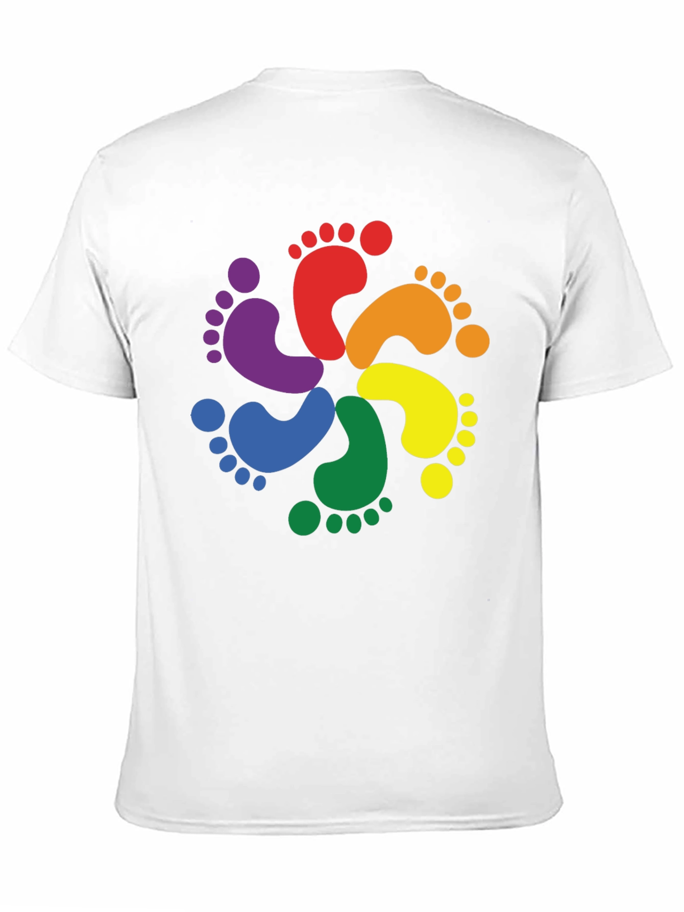 Black Rainbow Footprint T-Shirt - Pride Apparel view 11