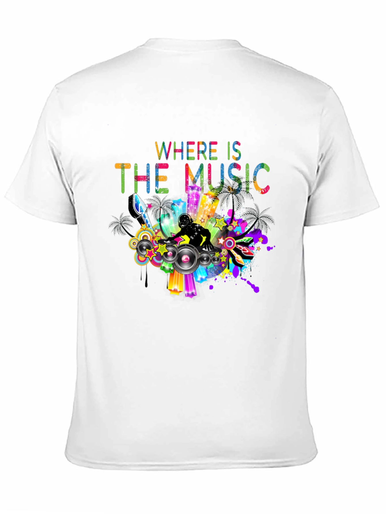 Black Where is the Music DJ Graphic Tee view 11