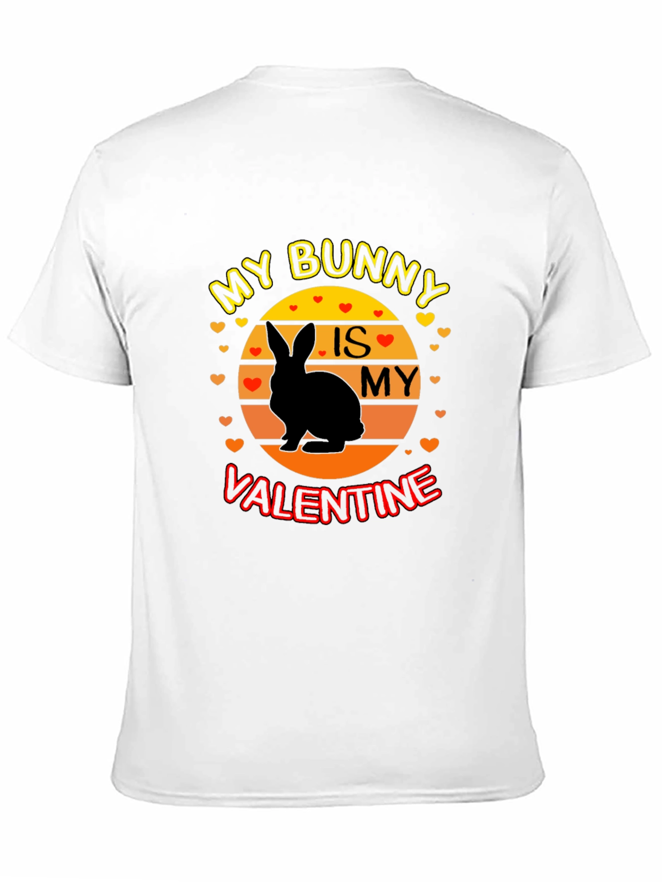 Black My Bunny is My Valentine Graphic T-Shirt view 11