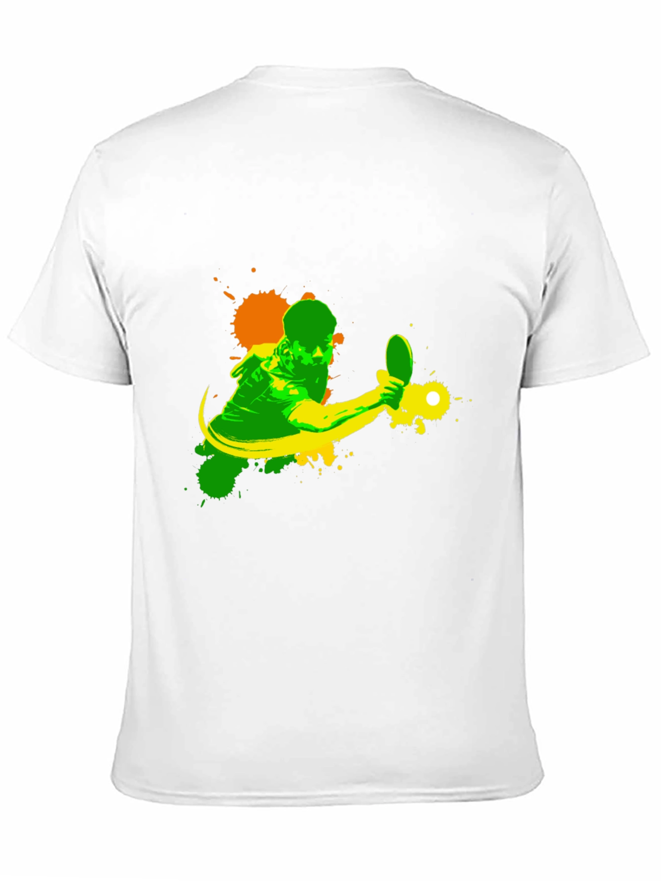 Black Table Tennis Player Graphic Black T-Shirt view 11