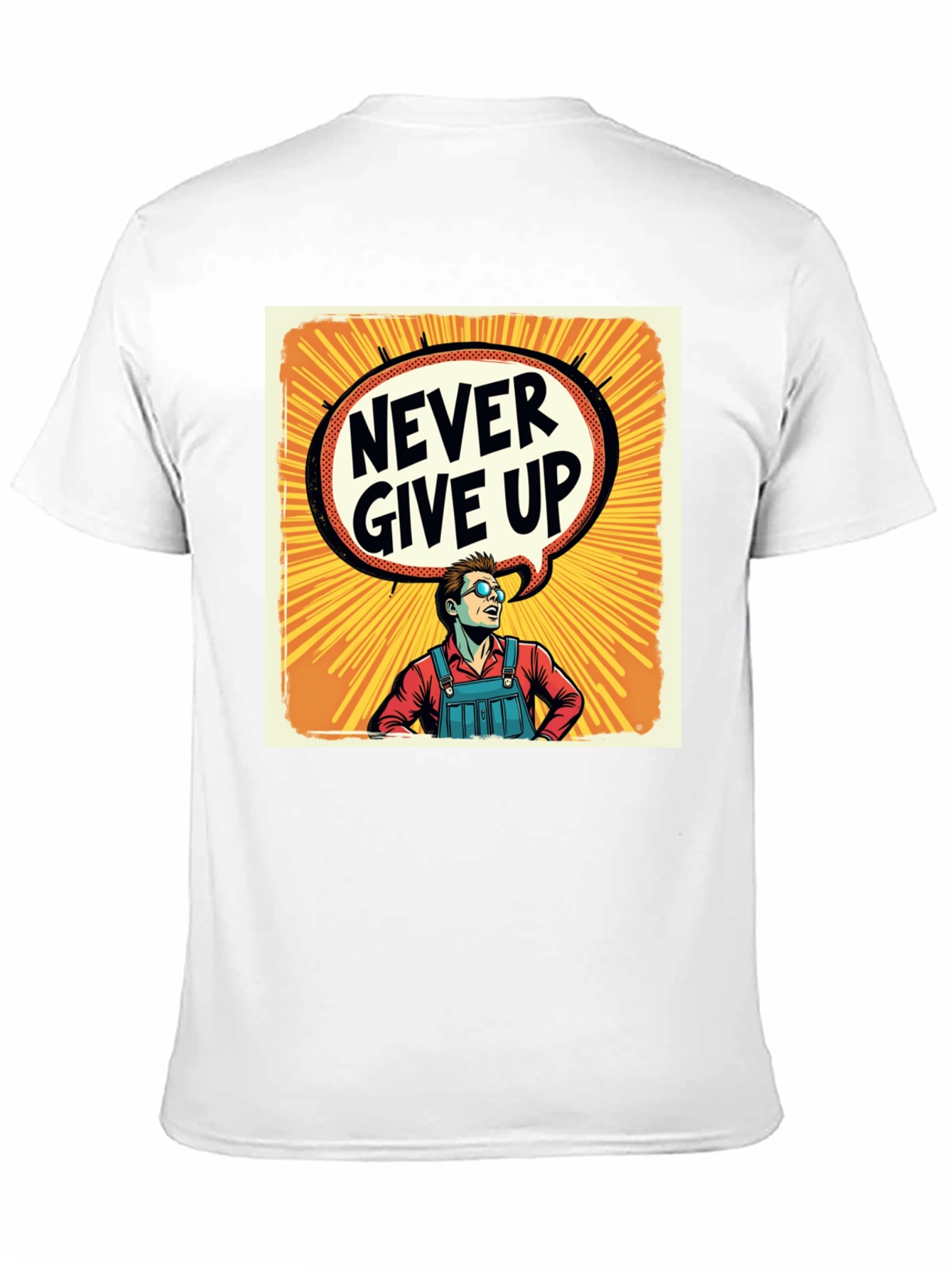 Black Never Give Up T-Shirt - Motivational Graphic Tee view 11