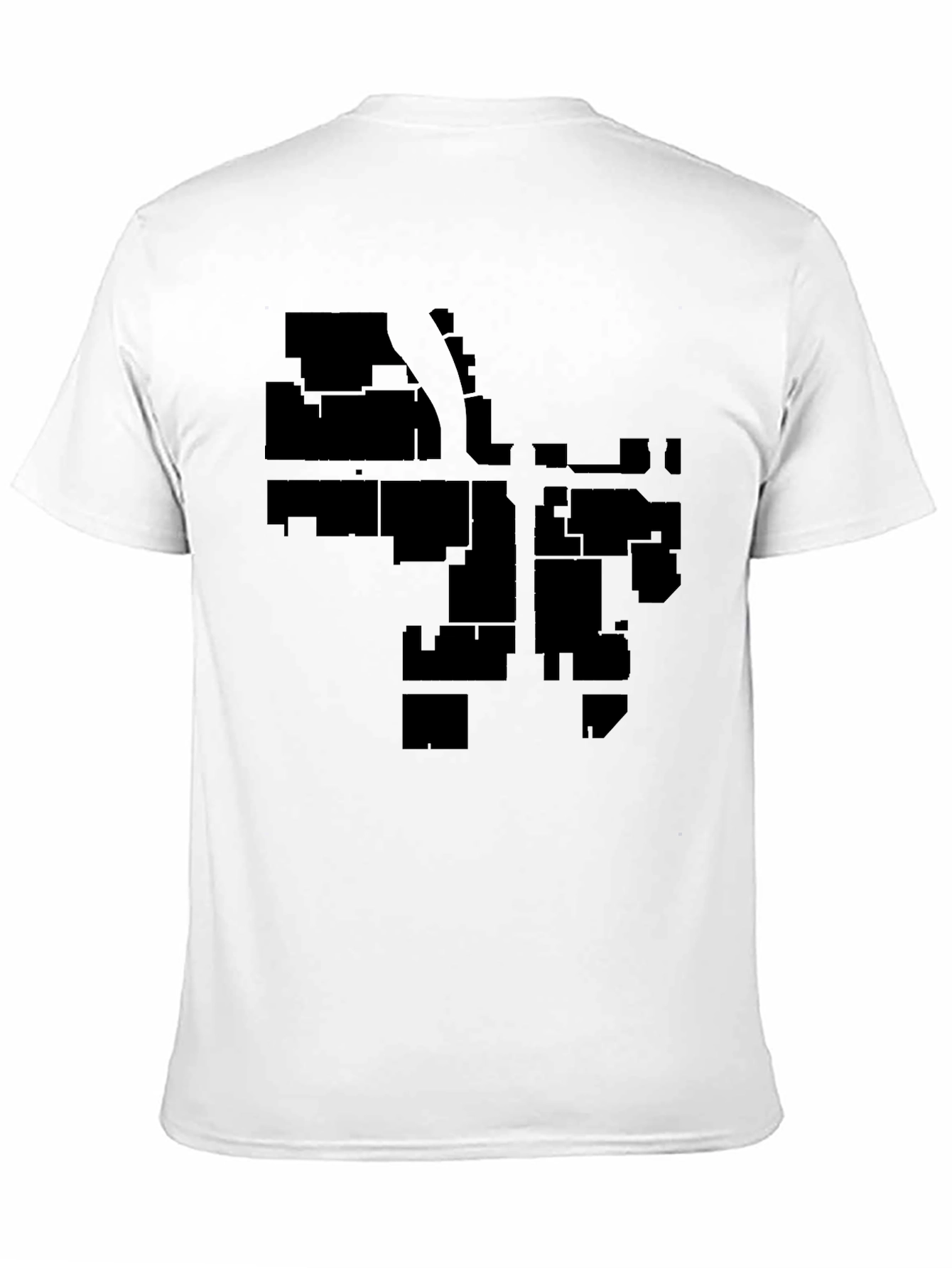Black Urban Grid Black T-Shirt - Cityscape Style view 11