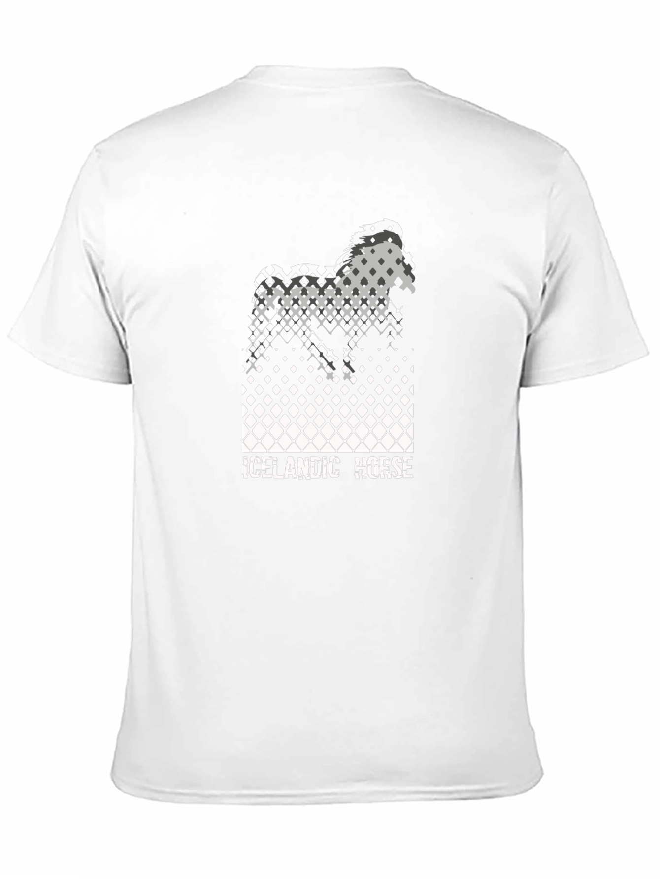 Black Icelandic Horse Graphic Tee - Black Cotton T-Shirt view 11