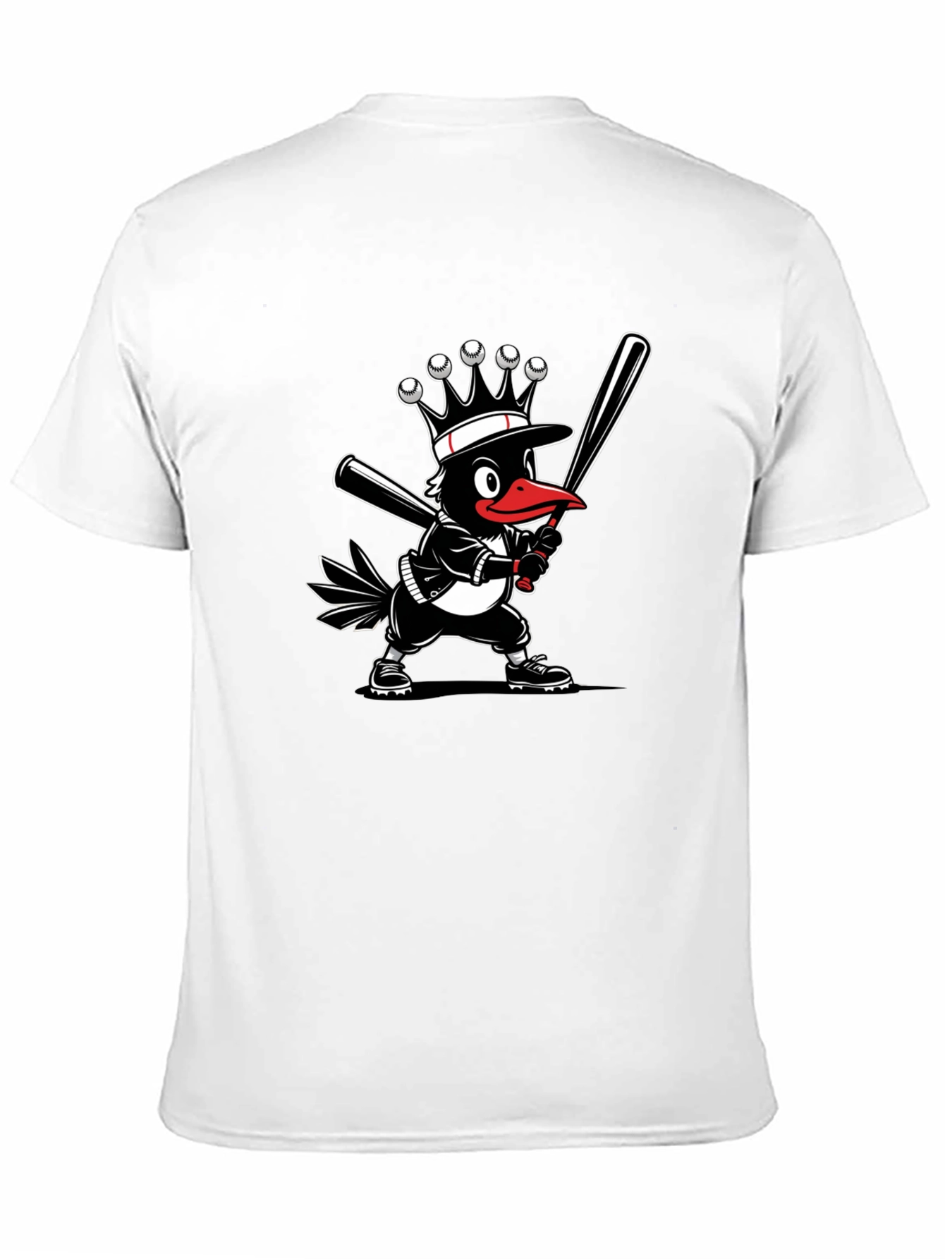 Black Baseball Crow T-Shirt view 11