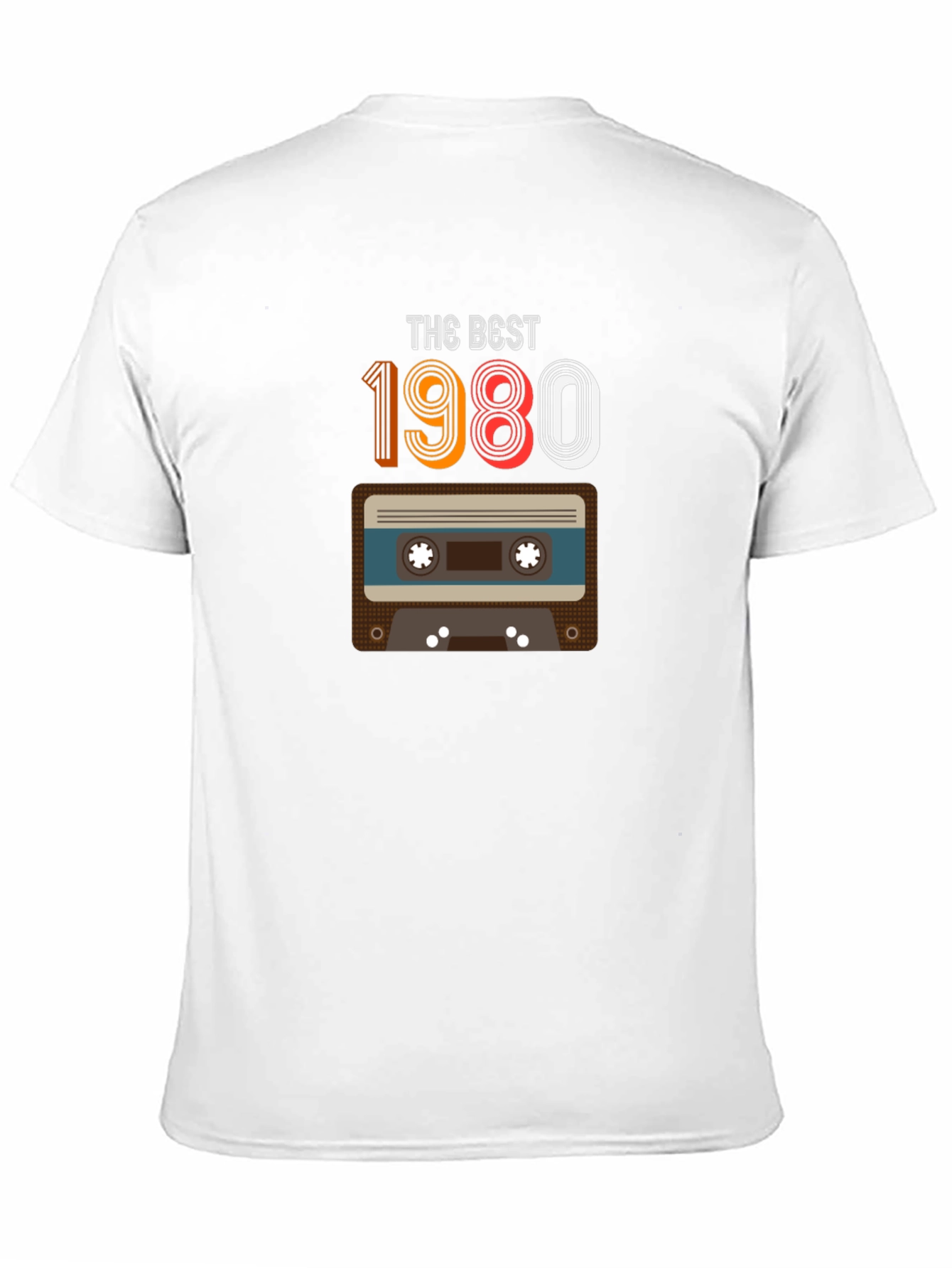 Black Retro 1980 Cassette Tape Graphic T-Shirt view 11