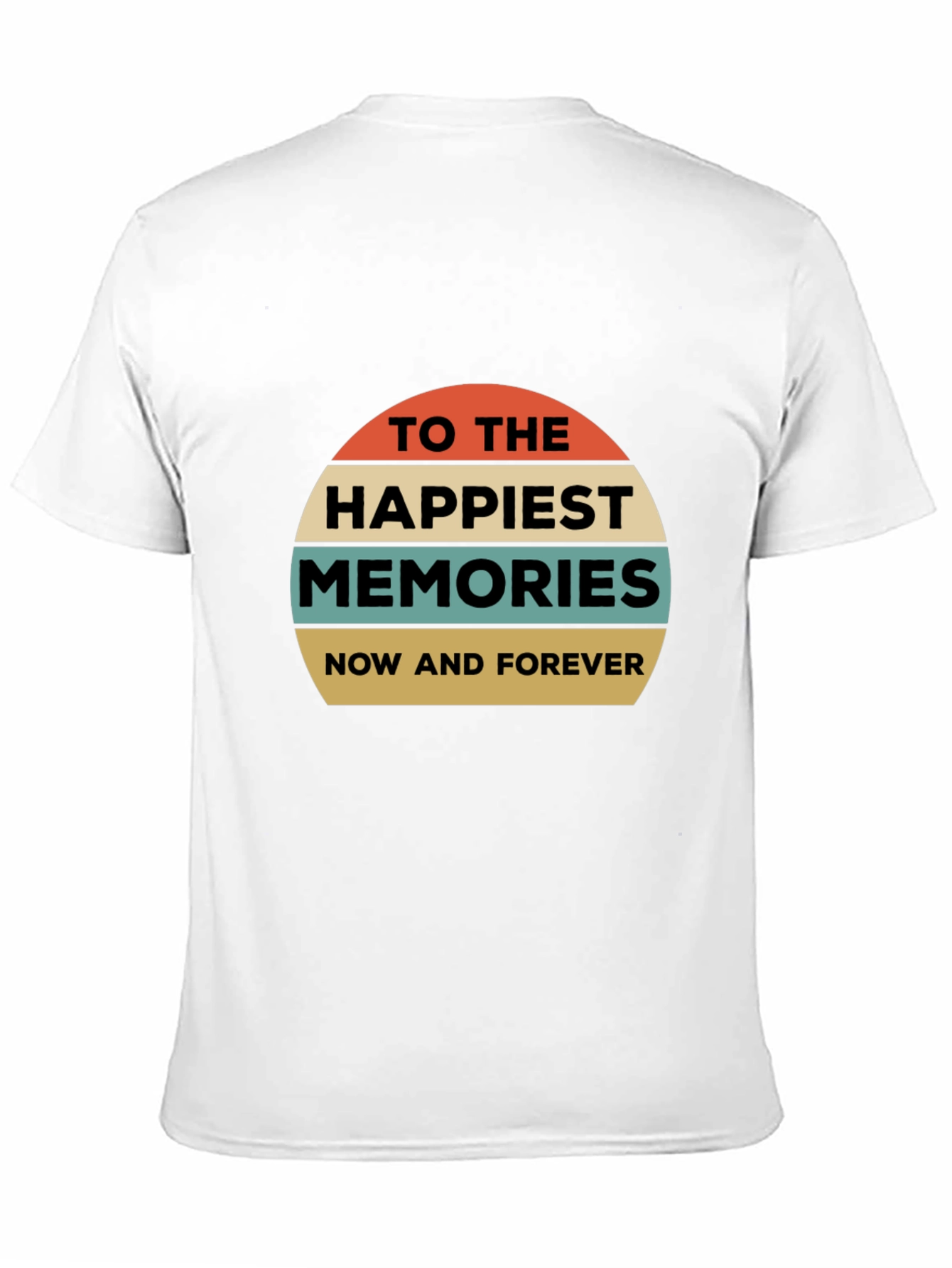 Black Happiest Memories Retro Graphic T-Shirt view 11