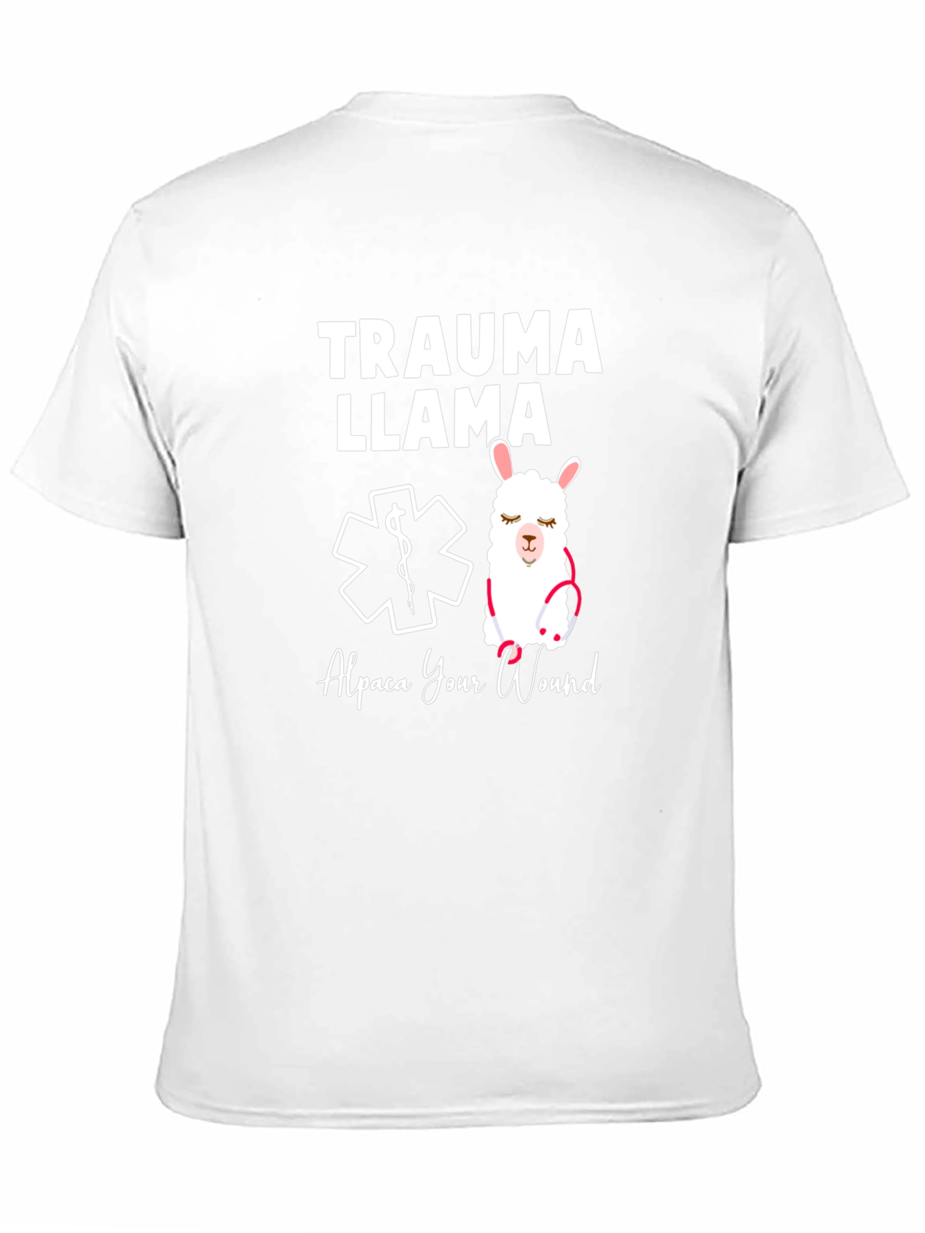 Black Trauma Llama T-Shirt - Alpaca Your Wound view 11