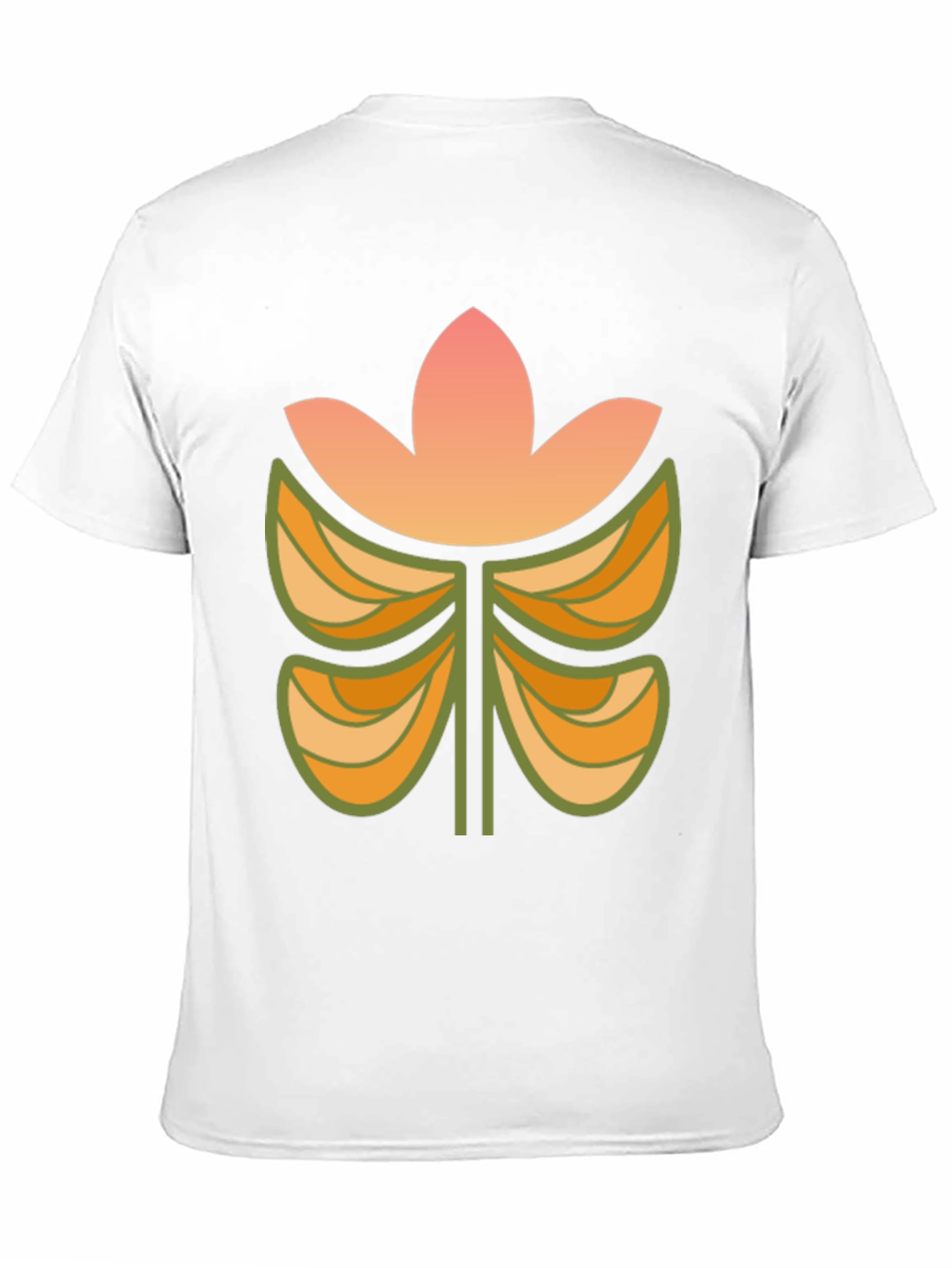 Black Retro Floral Black T-Shirt view 11