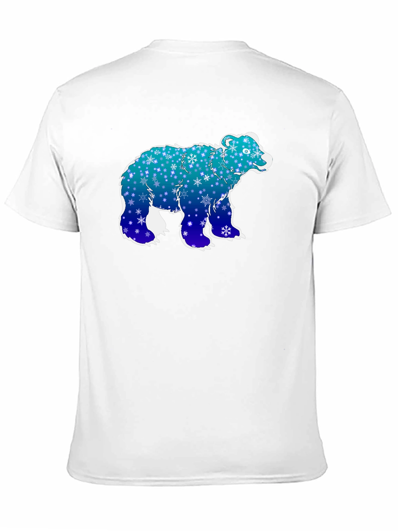 Black Winter Bear Graphic Tee - Black Cotton T-Shirt view 11