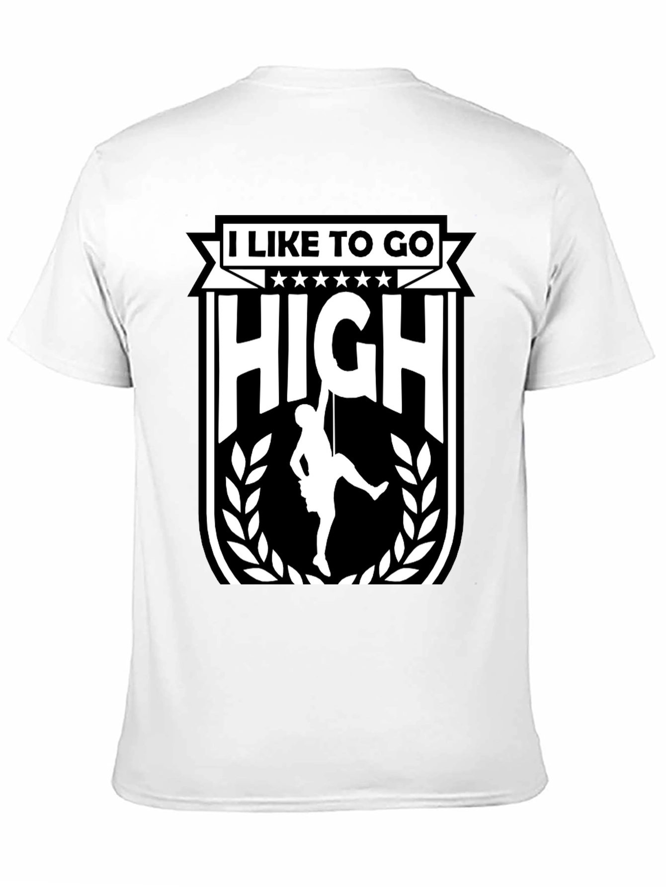 Black I Like To Go High Climbing T-Shirt view 11