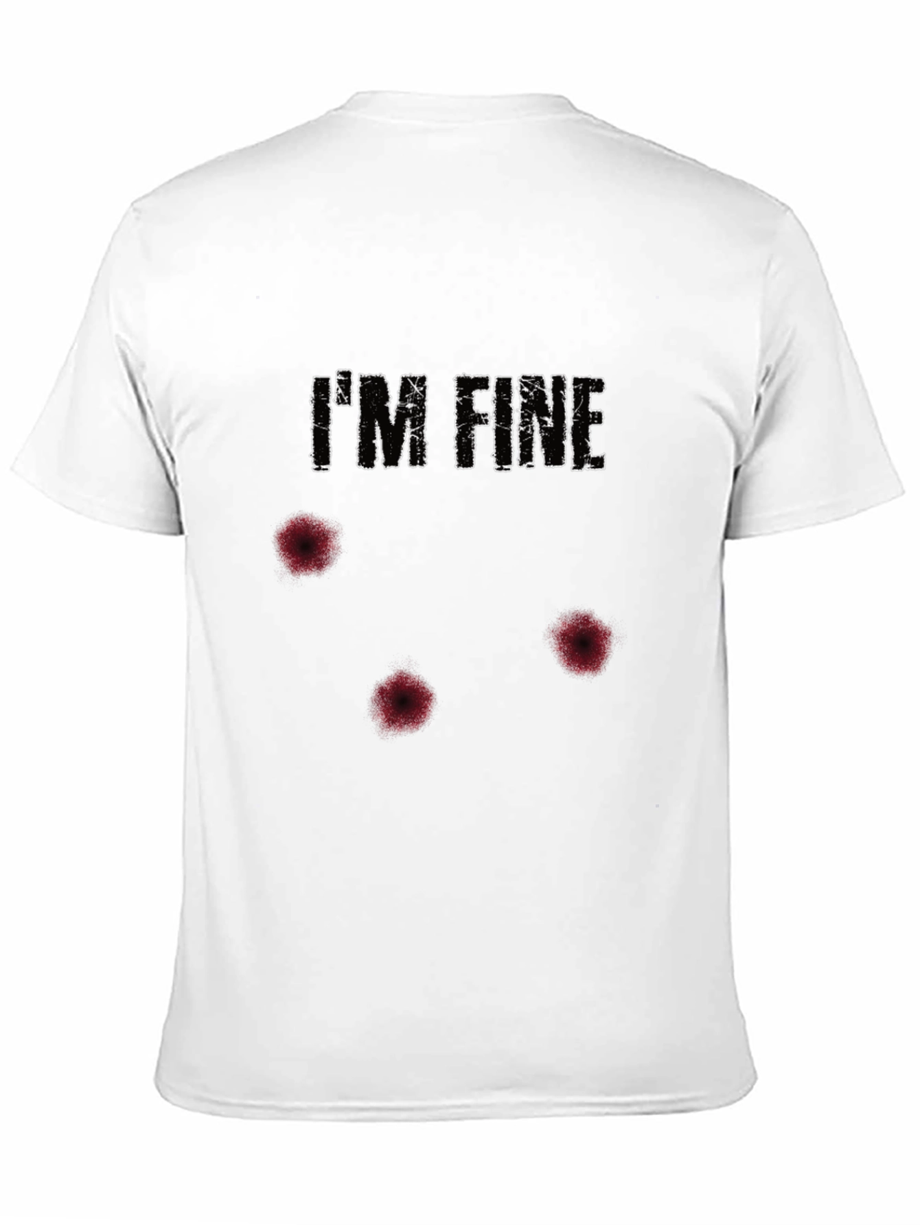 Black I'm Fine Funny Graphic T-Shirt - Humor Tee view 11
