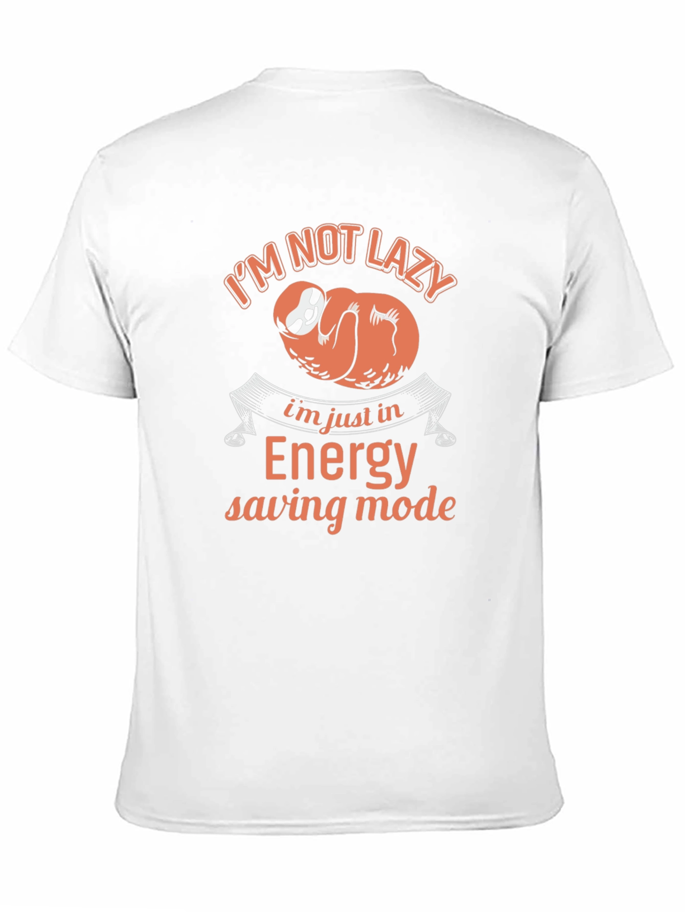 Black Energy Saving Mode Sloth T-Shirt view 11