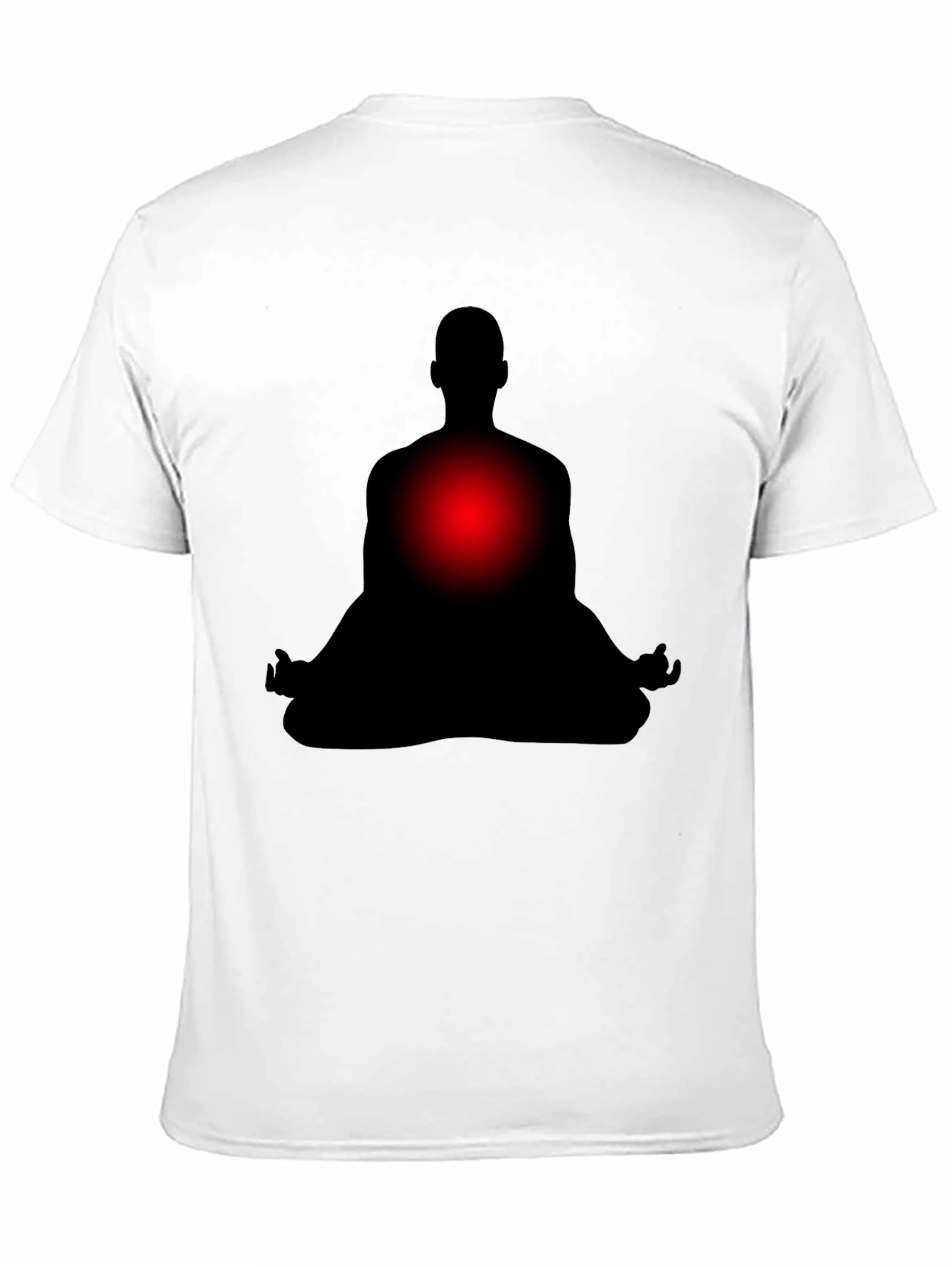 Black Meditative Silhouette T-Shirt - Relax & Focus view 11