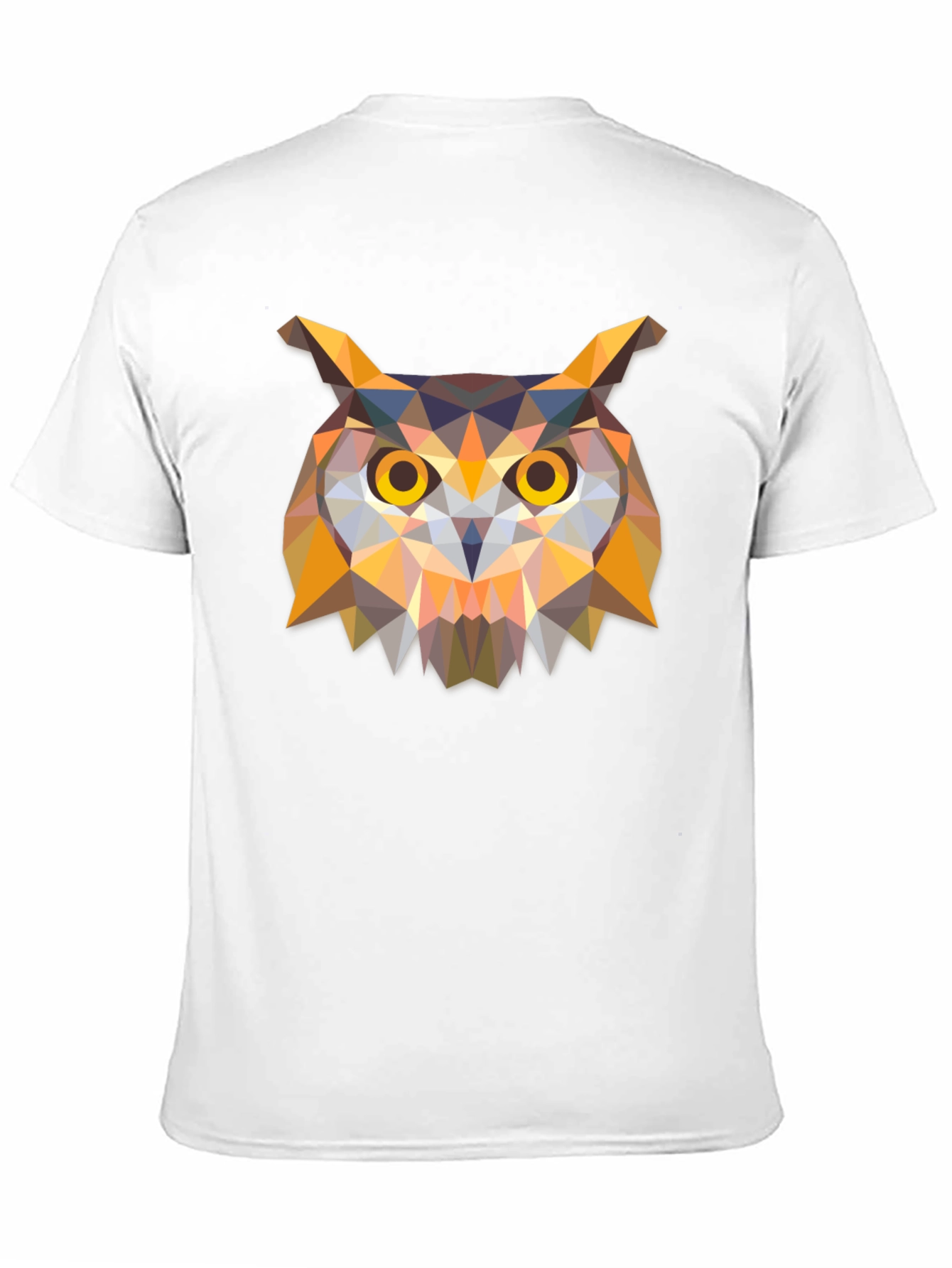 Black Geometric Owl Graphic Black T-Shirt view 11