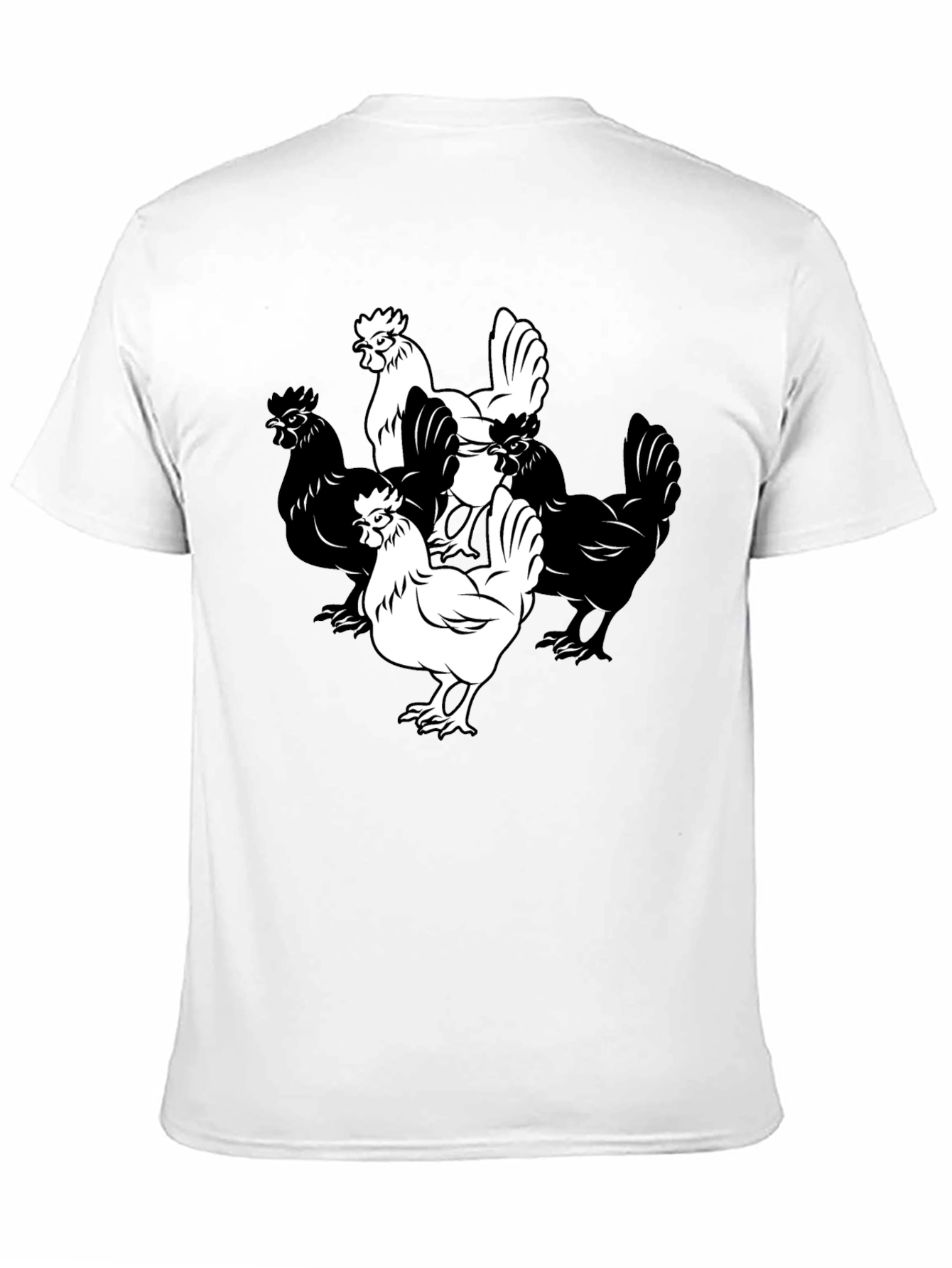 Black Chicken Graphic T-Shirt - Black Cotton Tee view 11
