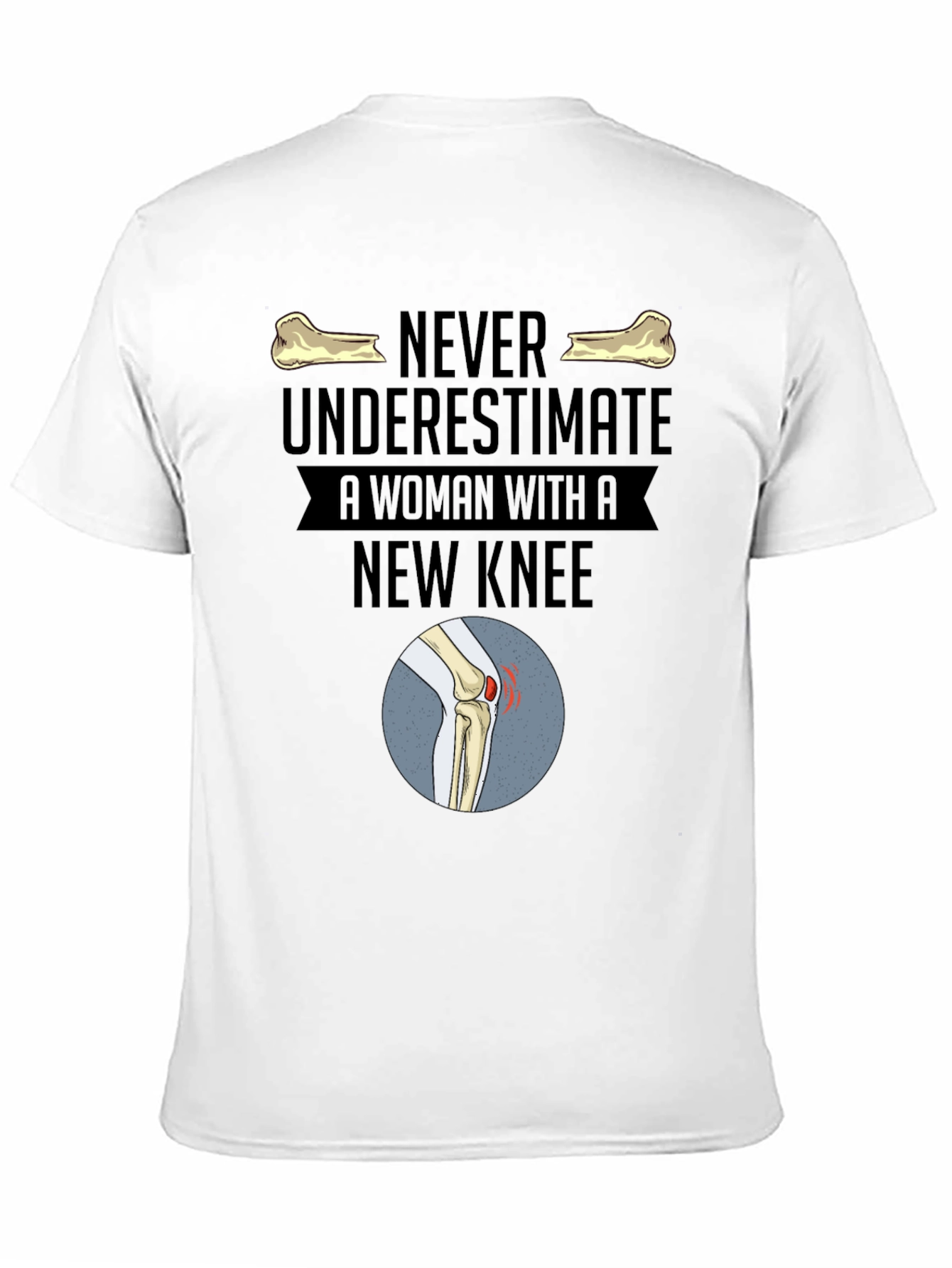 Black New Knee Woman Graphic Tee view 11