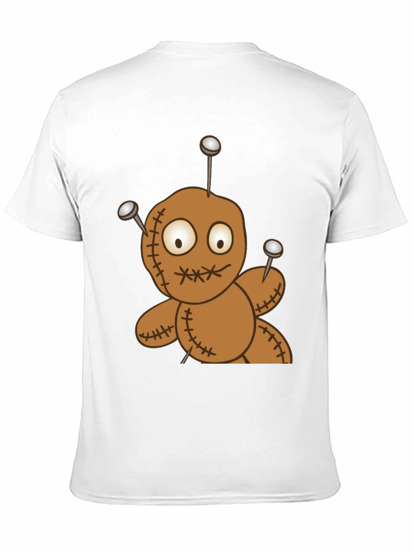 Black Voodoo Doll Graphic Tee - Black Cotton T-Shirt view 11