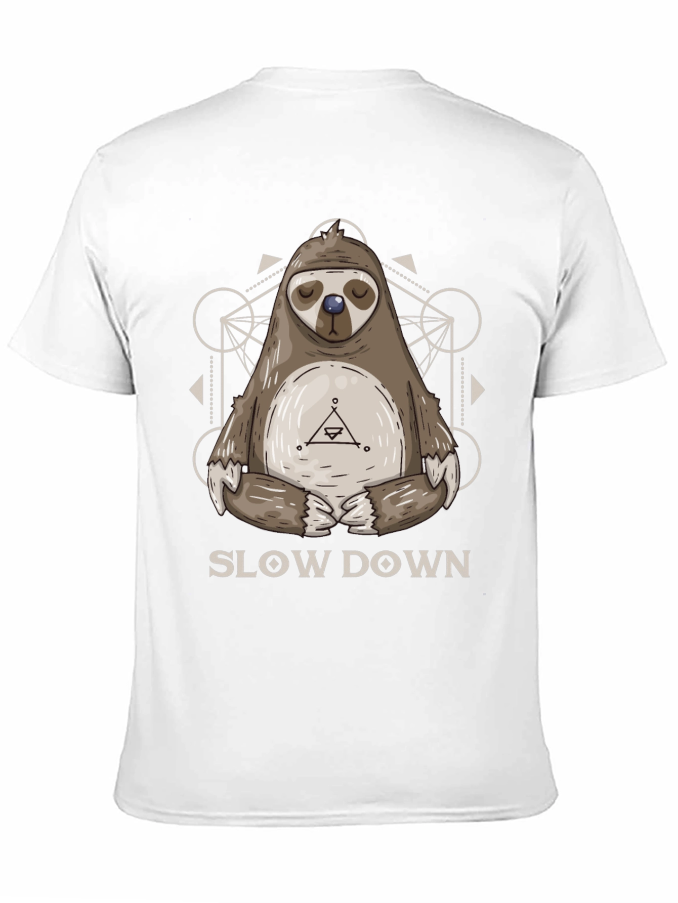 Black Relaxed Sloth Graphic Tee - Slow Down Shirt view 11