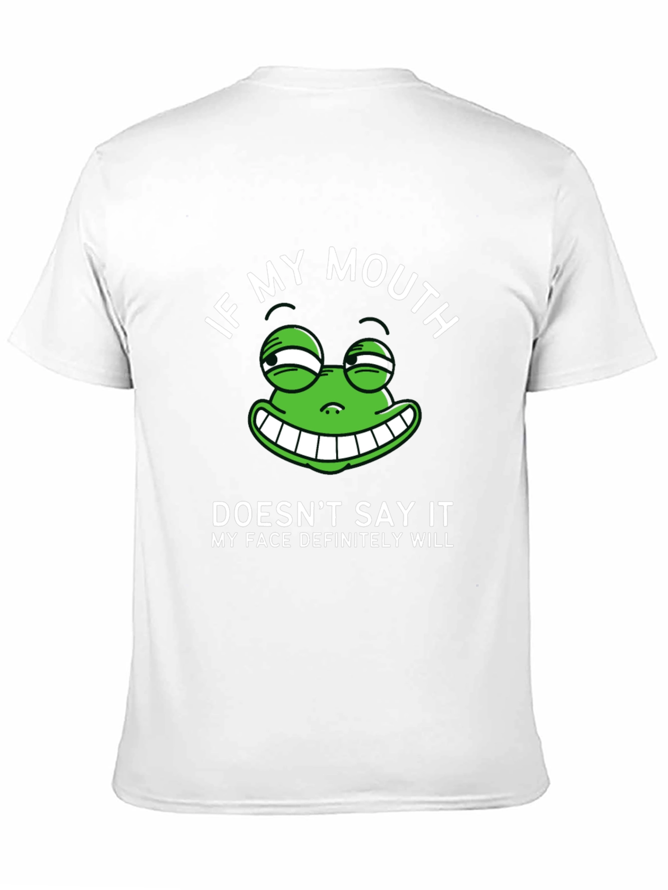 Black Funny Graphic T-Shirt: If My Mouth Doesn't Say It, My Face Will view 11
