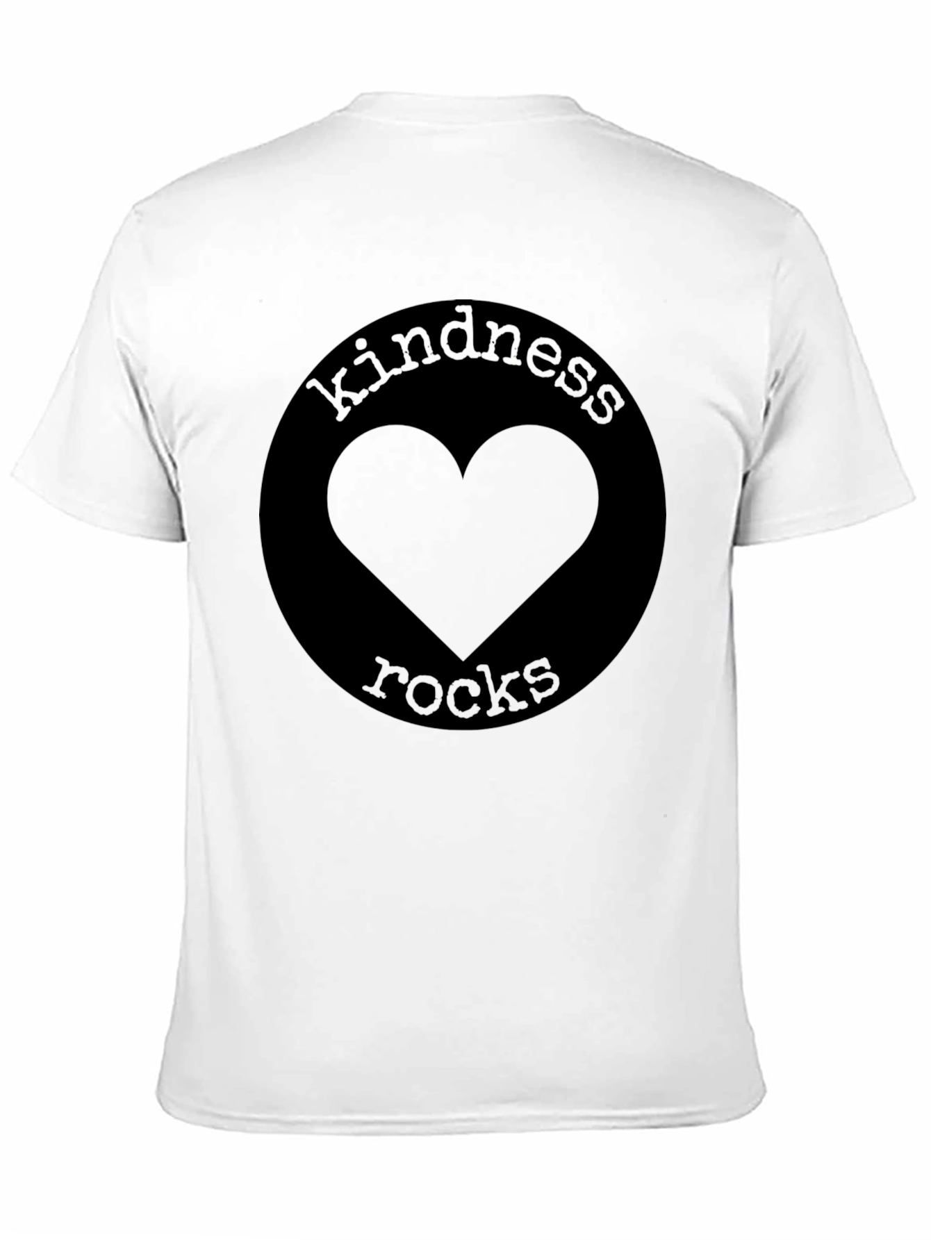 Black Kindness Rocks Graphic Tee - Black T-Shirt with Heart Design view 11