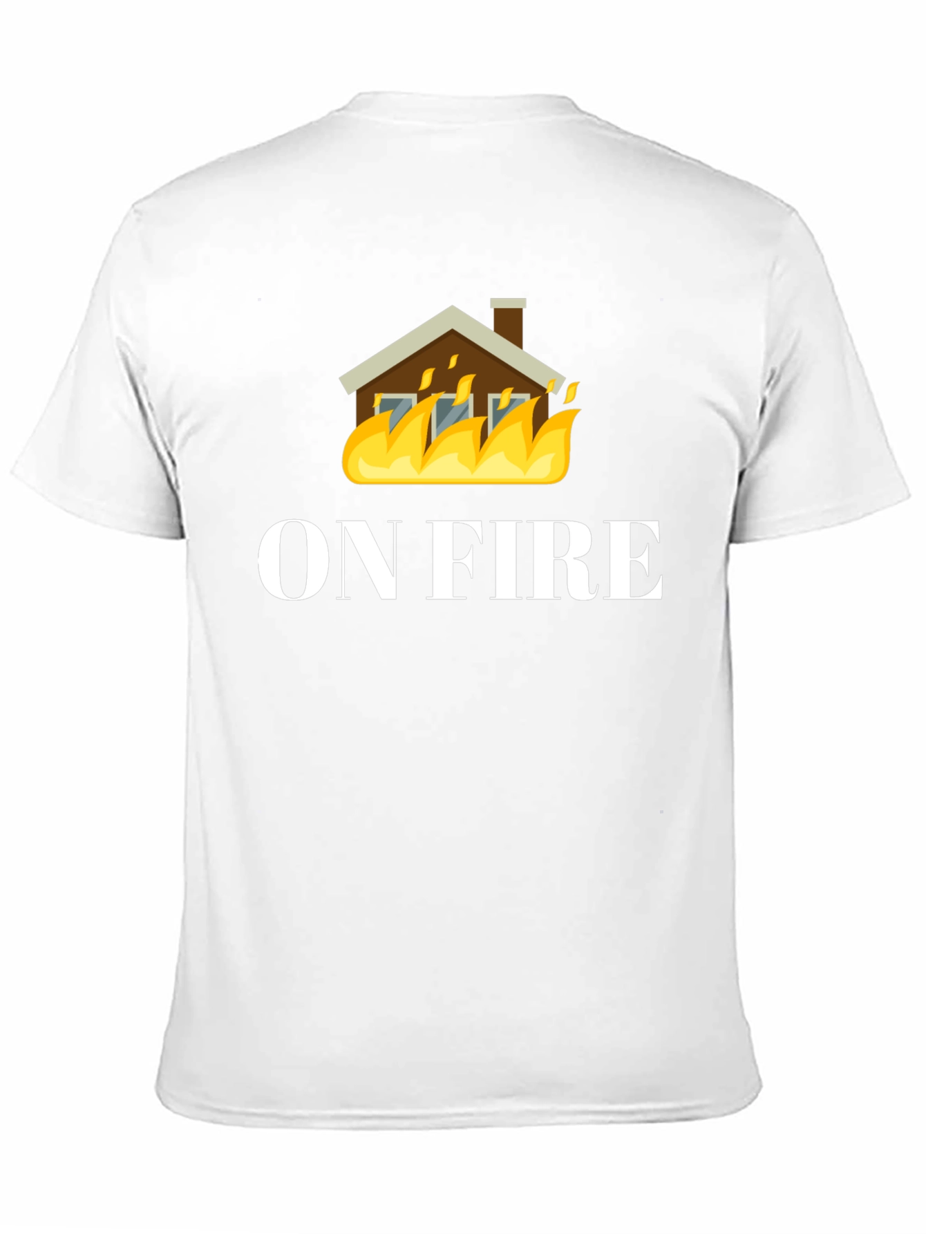 Black On Fire Graphic Tee - Black Cotton T-Shirt view 11