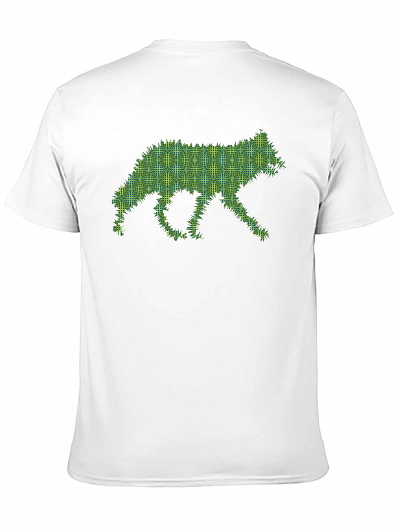 Black Green Wolf Silhouette Black Tee view 11