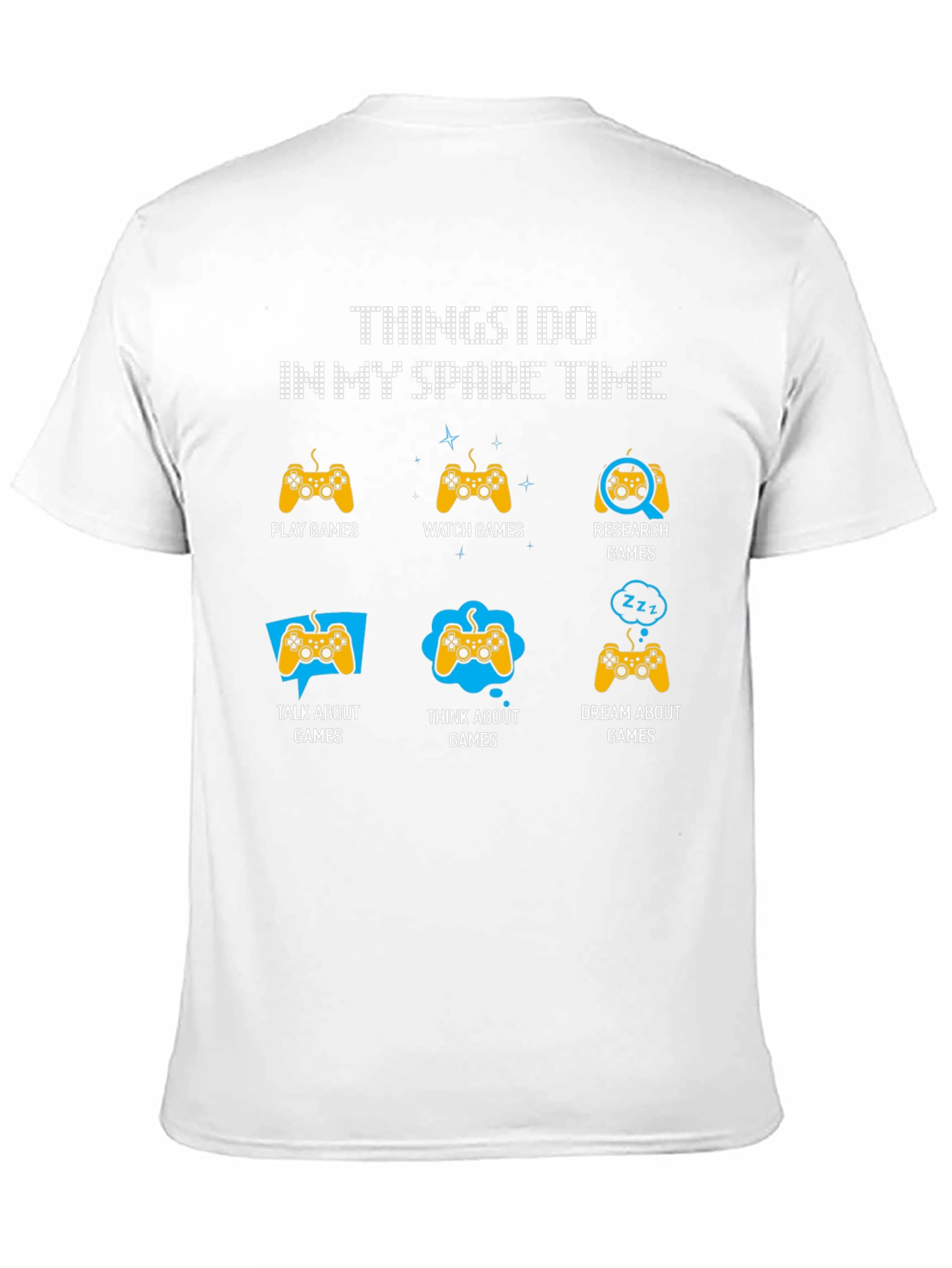 Black Gamer Spare Time T-Shirt: Play, Watch, Dream view 11