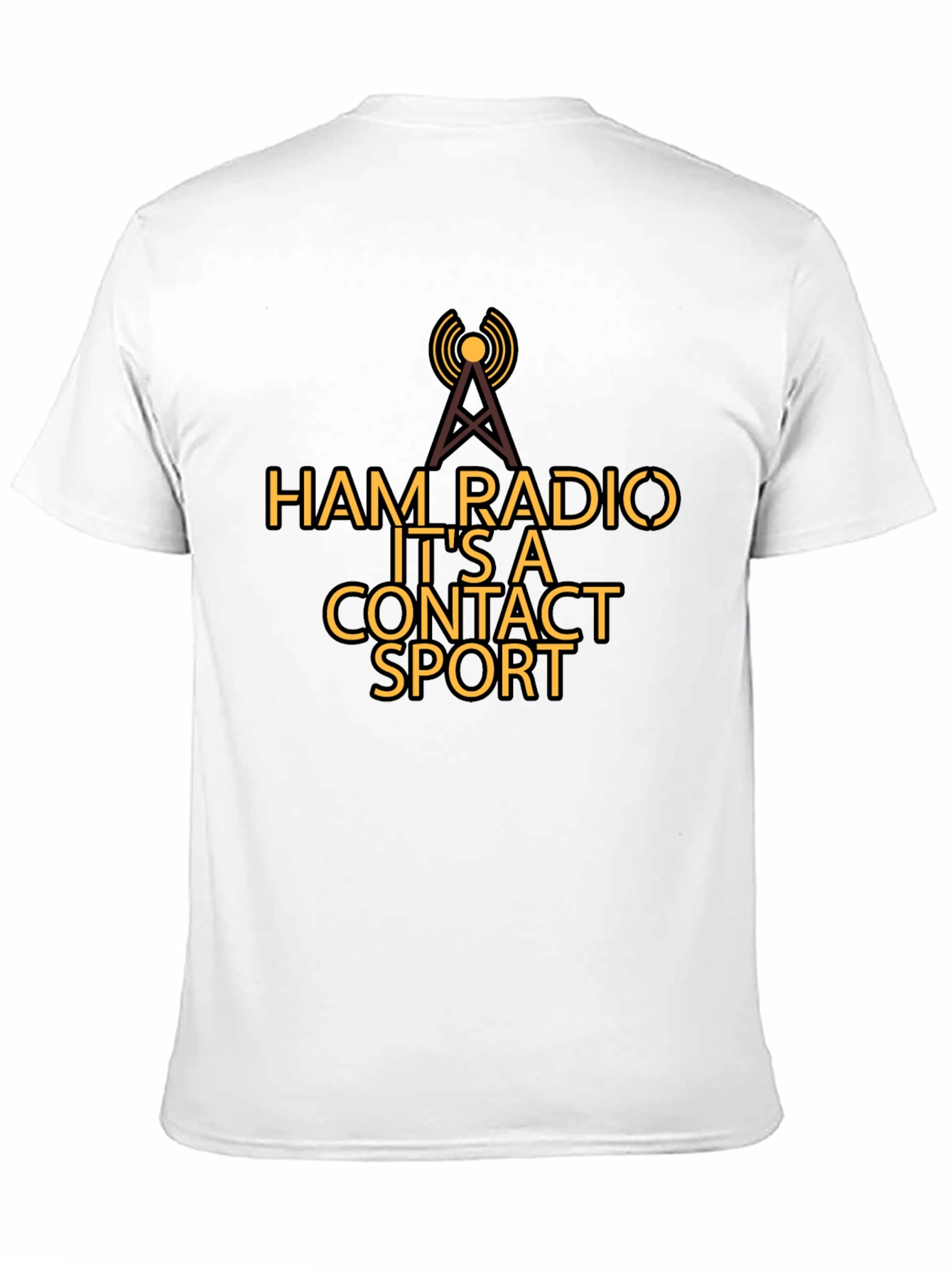 Black Ham Radio Contact Sport T-Shirt view 11