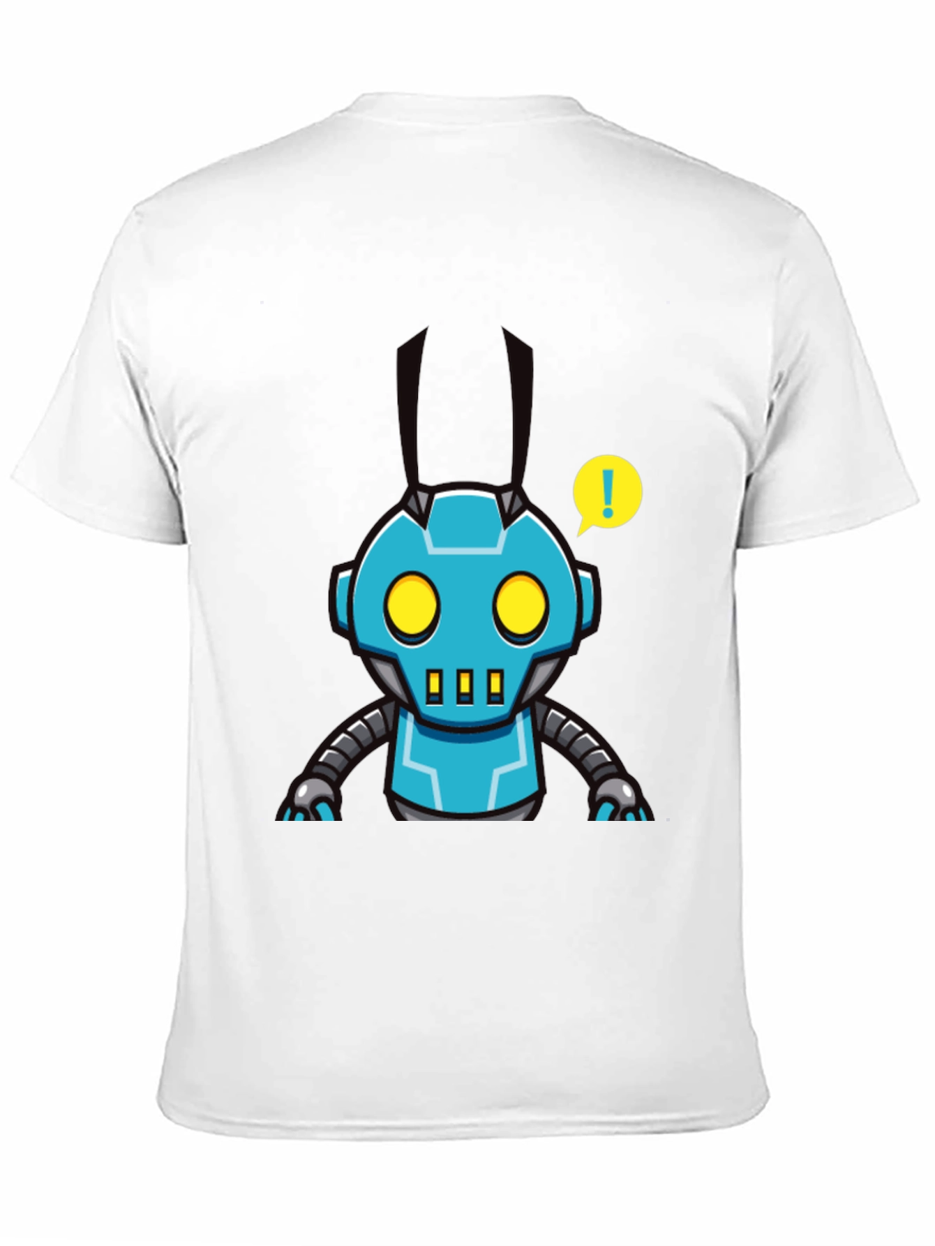 Black Robot Graphic Tee - Black T-Shirt with Funky Robot Design view 11