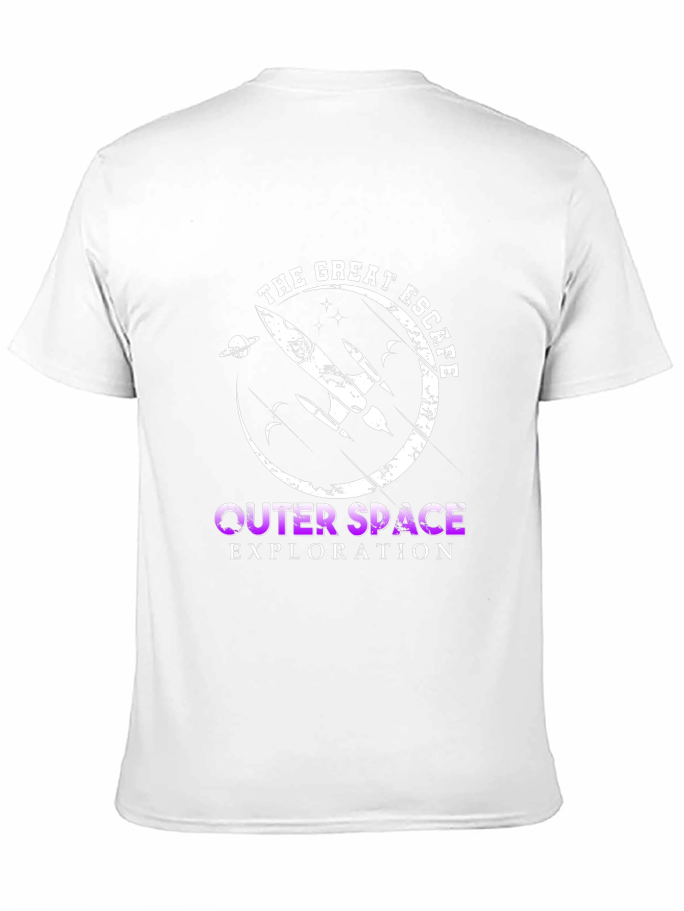 Black The Great Escape Outer Space Exploration T-Shirt view 11
