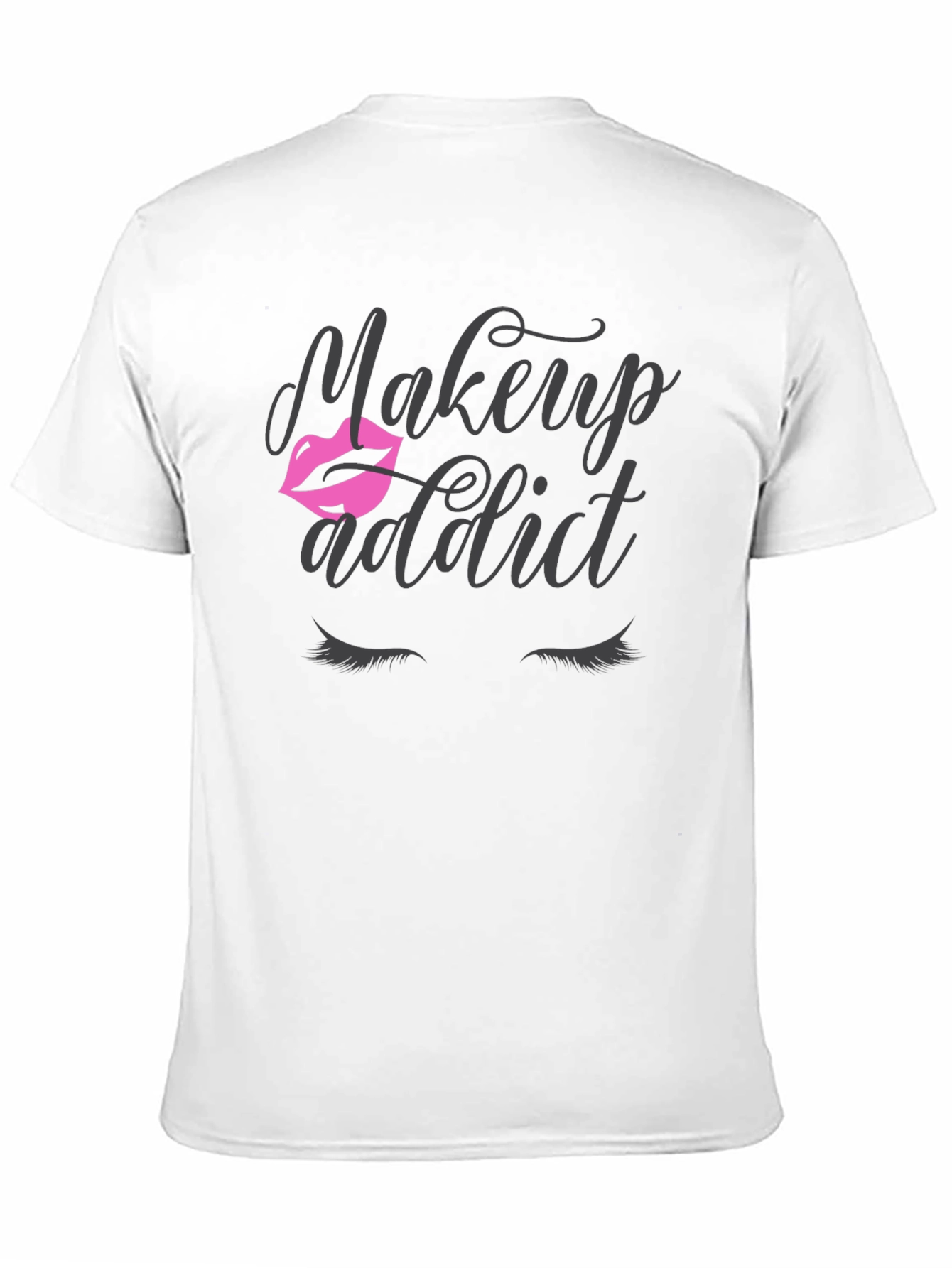 Black Makeup Addict Graphic T-Shirt view 11