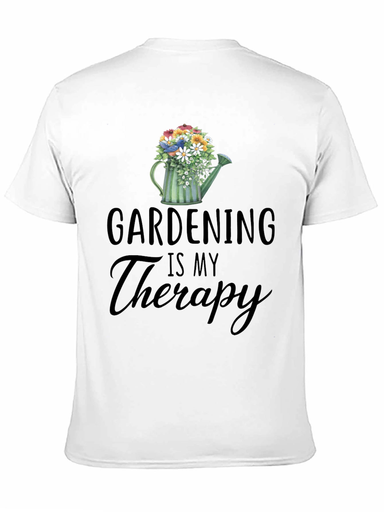 Black Gardening Is My Therapy T-Shirt view 11