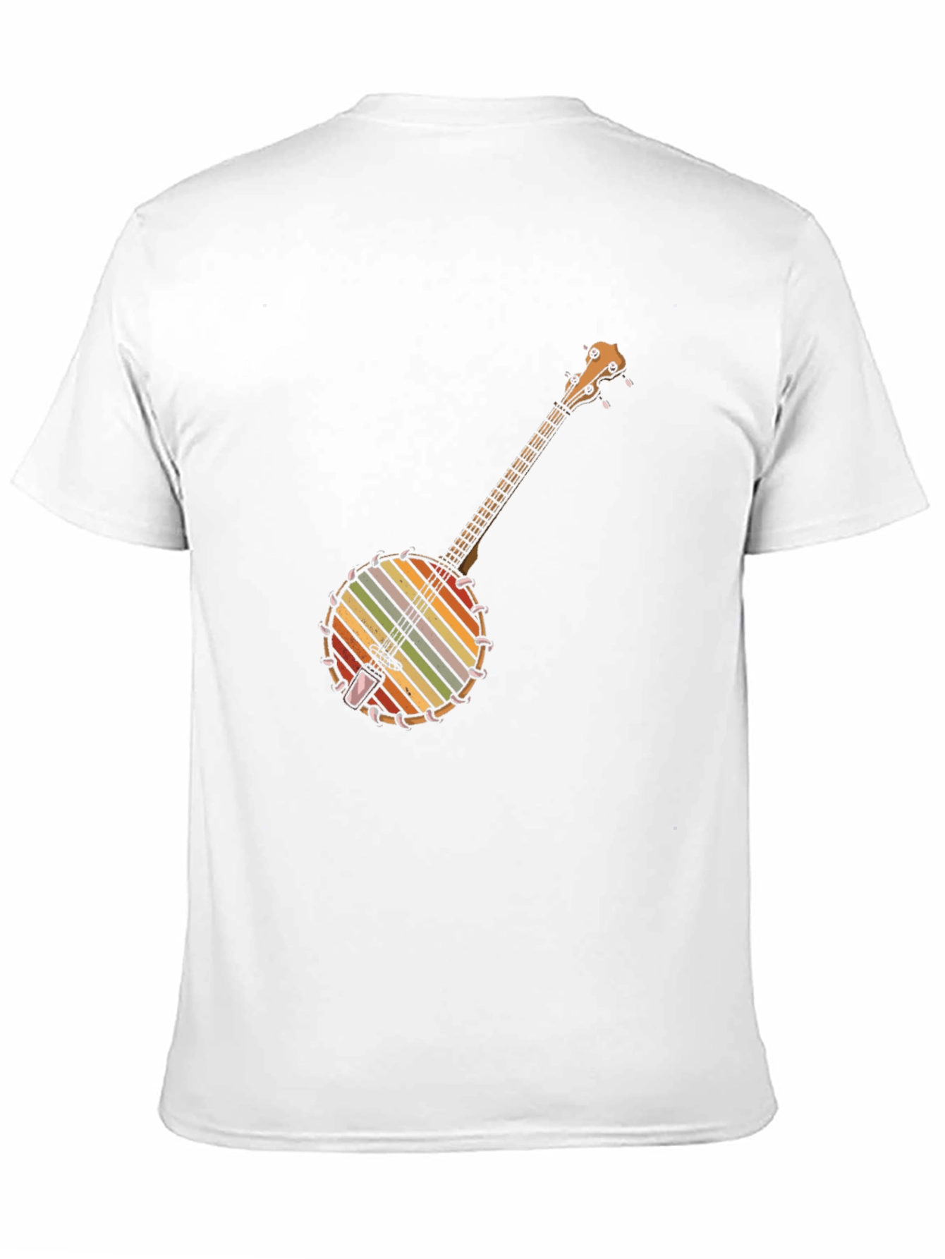 Black Retro Banjo Music T-Shirt view 11