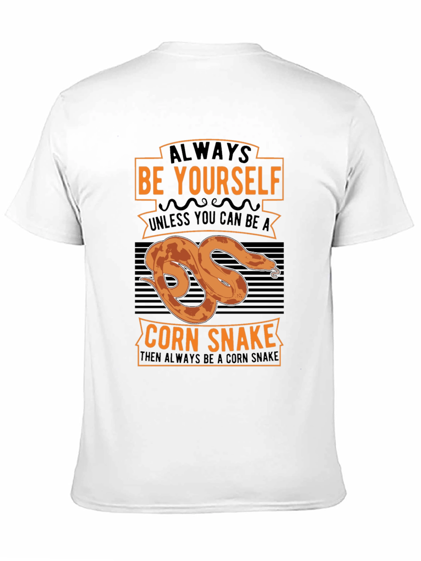 Black Always Be Yourself Corn Snake Graphic T-Shirt view 11